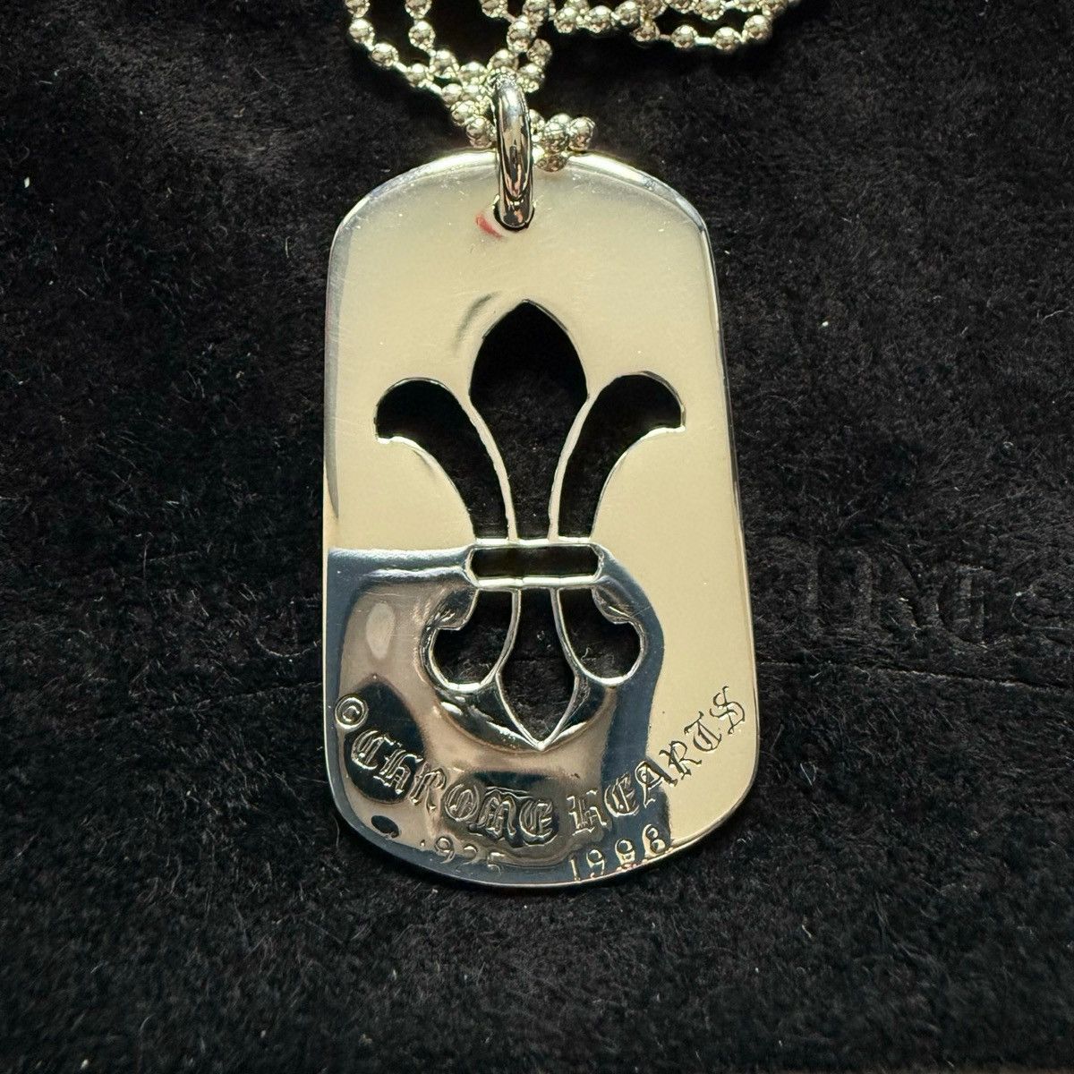 Chrome Hearts Chrome Hearts Fleur Dog Tag Necklace Size ONE SIZE - 2 Thumbnail
