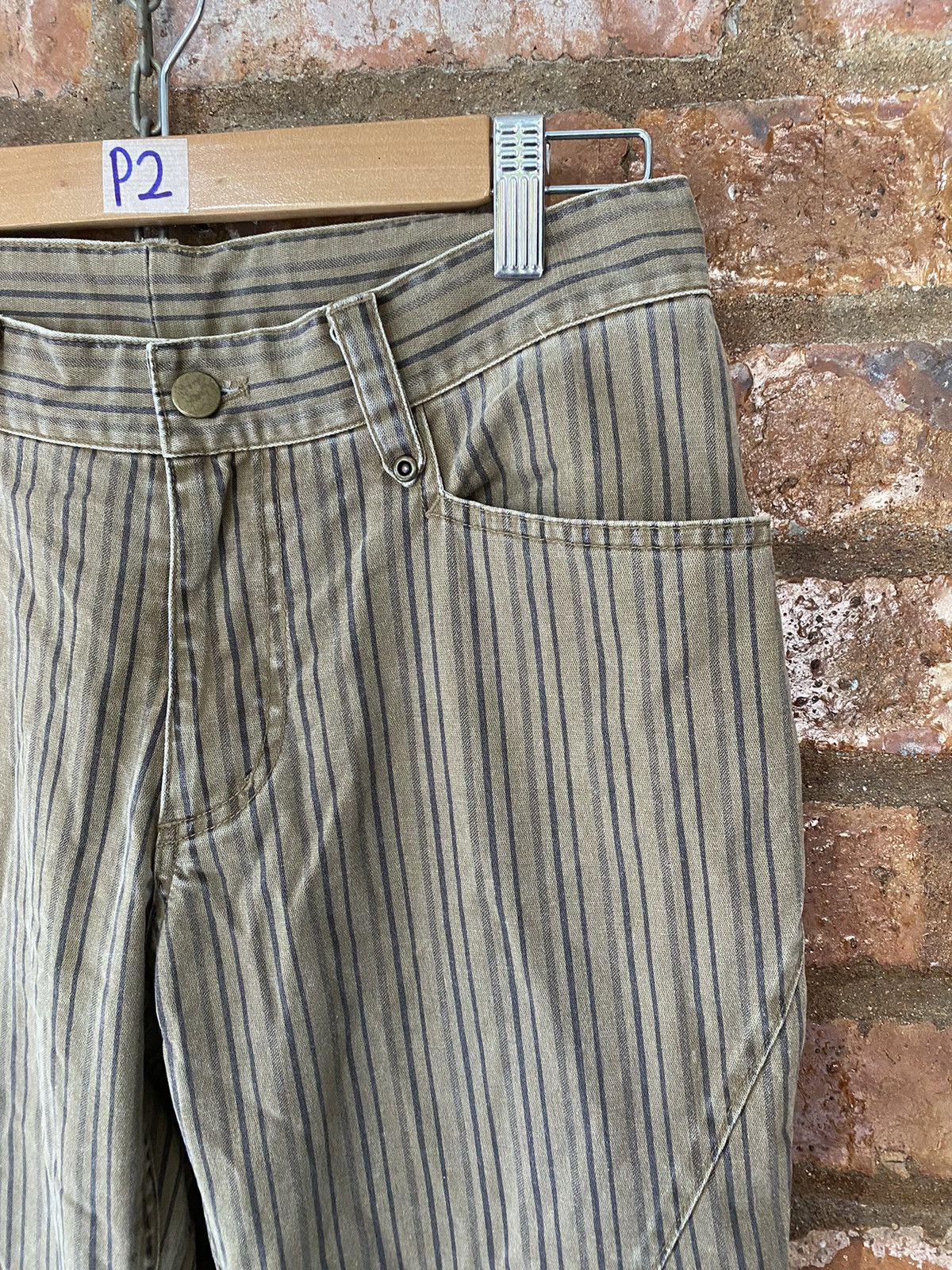 Japanese Brand × Obelisk × Shellac 🔥2000s A.S.M Japan Flare stripe LGB GOA Size US 29 - 5 Thumbnail
