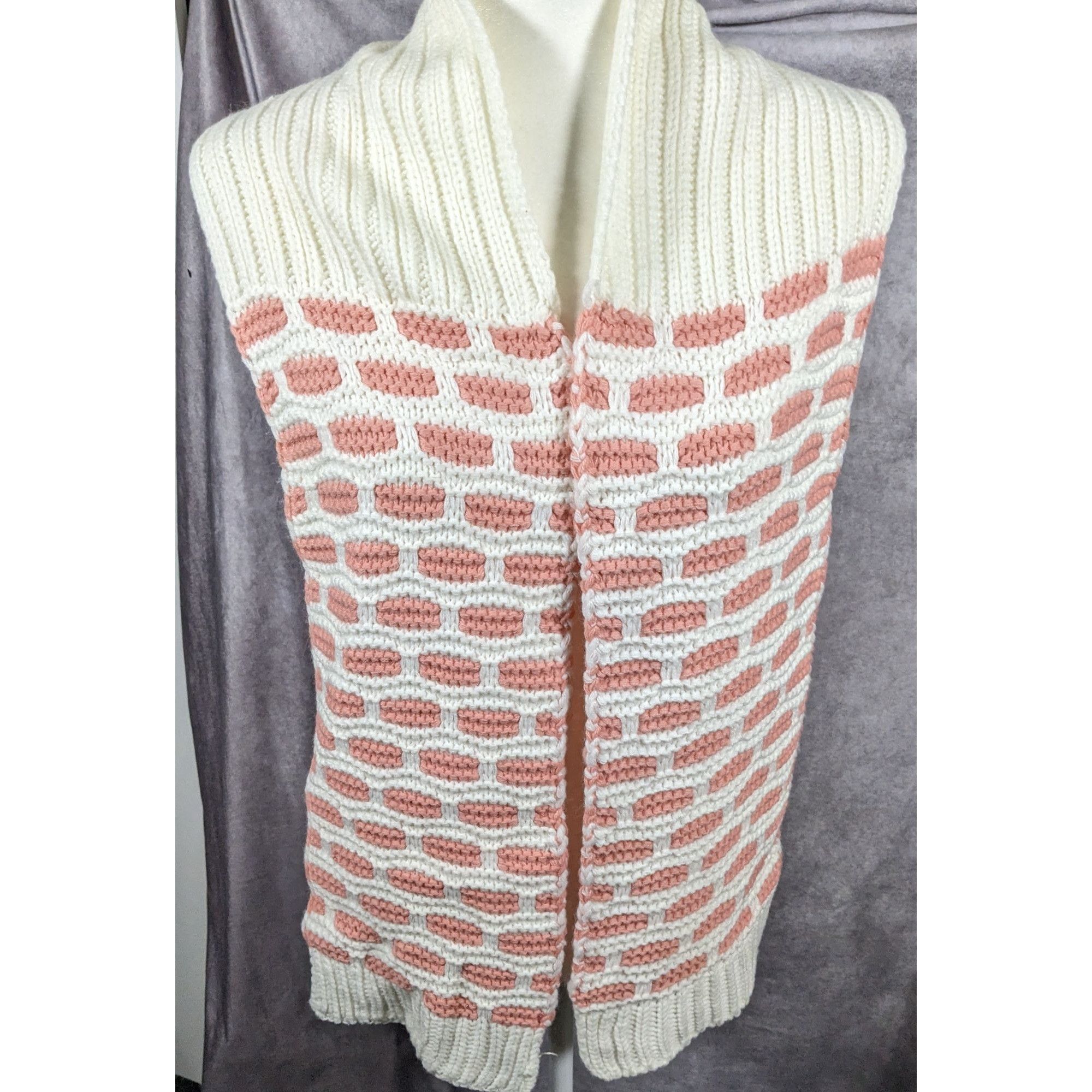 Other Coquette Retro Pink And White Brick Patterned Scarf Size ONE SIZE - 5 Thumbnail