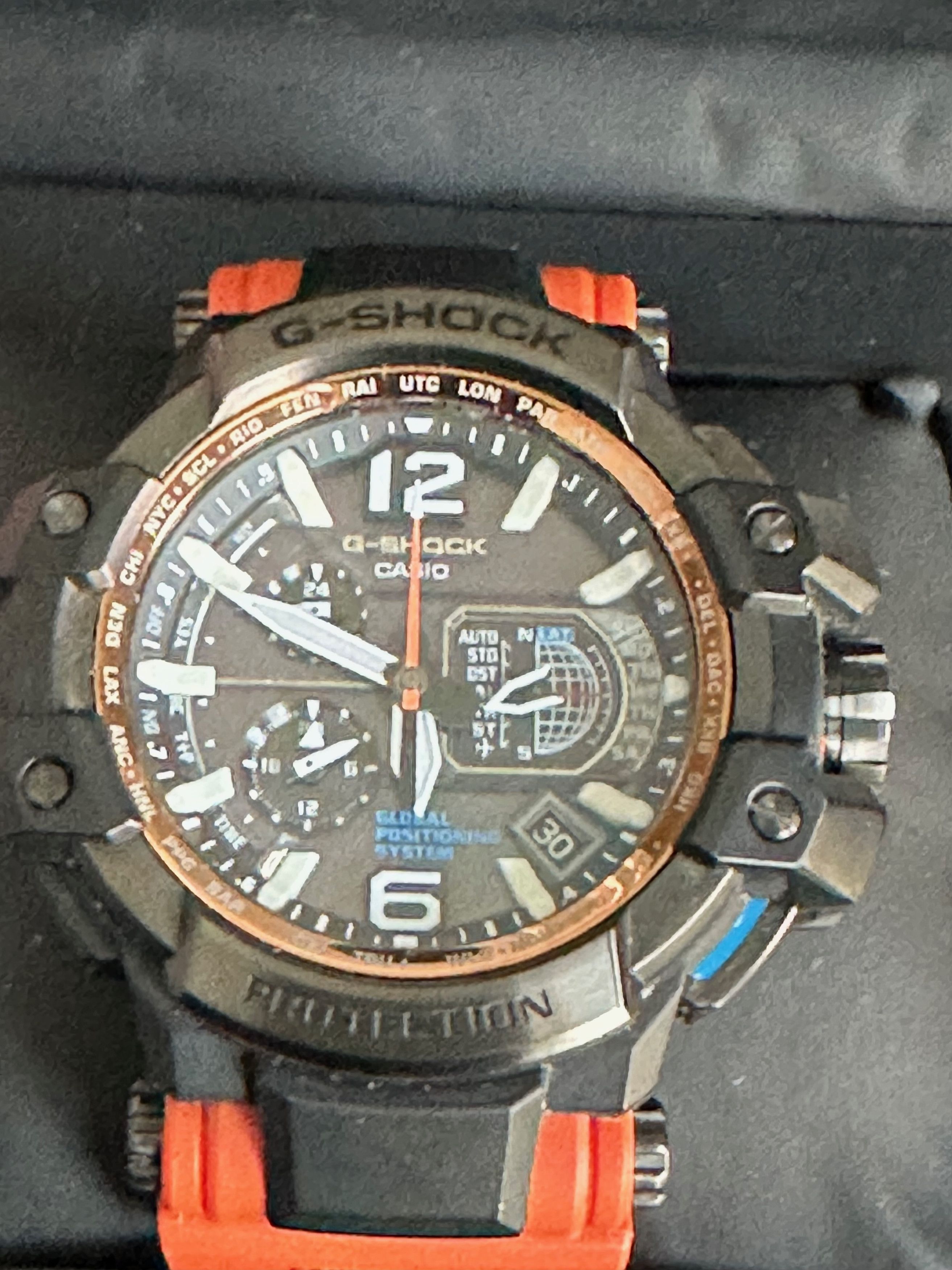 image of Casio G-Shock 5410 Gpw-1000 4A in Black/Orange, Men's