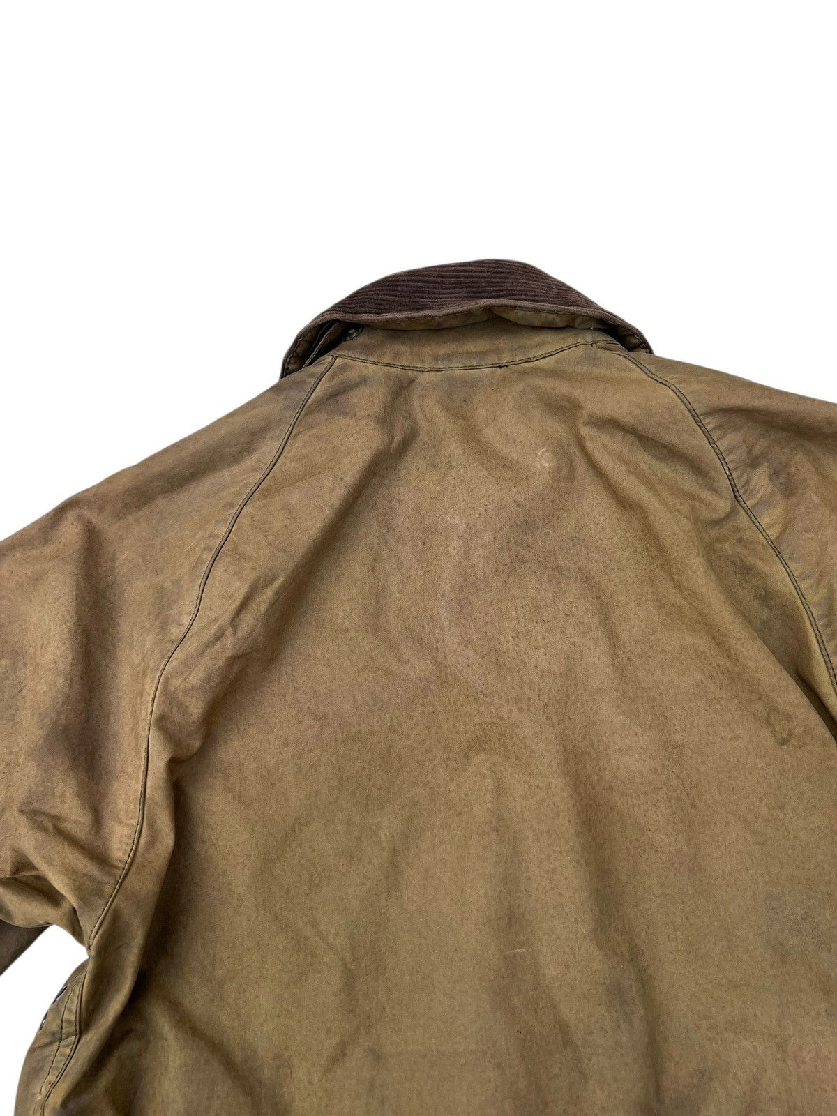 Barbour Trashed Vintage Barbour Beaufort Distressed Waxed Jacket Size US S / EU 44-46 / 1 - 18 Thumbnail