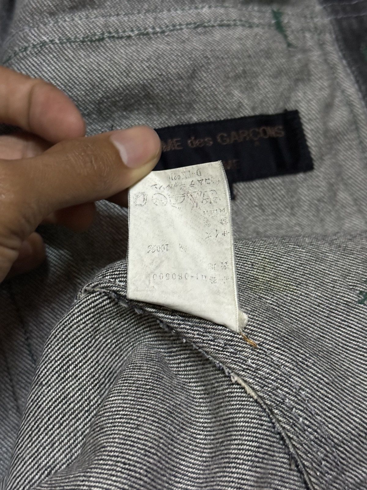 Comme des Garcons Homme Vintage 80s Comme Des Garcons Denim Jacket Patchwork Size US M / EU 48-50 / 2 - 20 Thumbnail