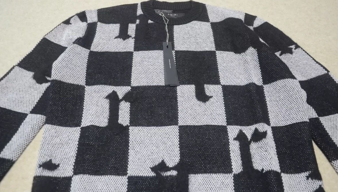 Amiri Amiri checkerboard plush logo sweater 2412-Nextarrow Size US S / EU 44-46 / 1 - 3 Thumbnail
