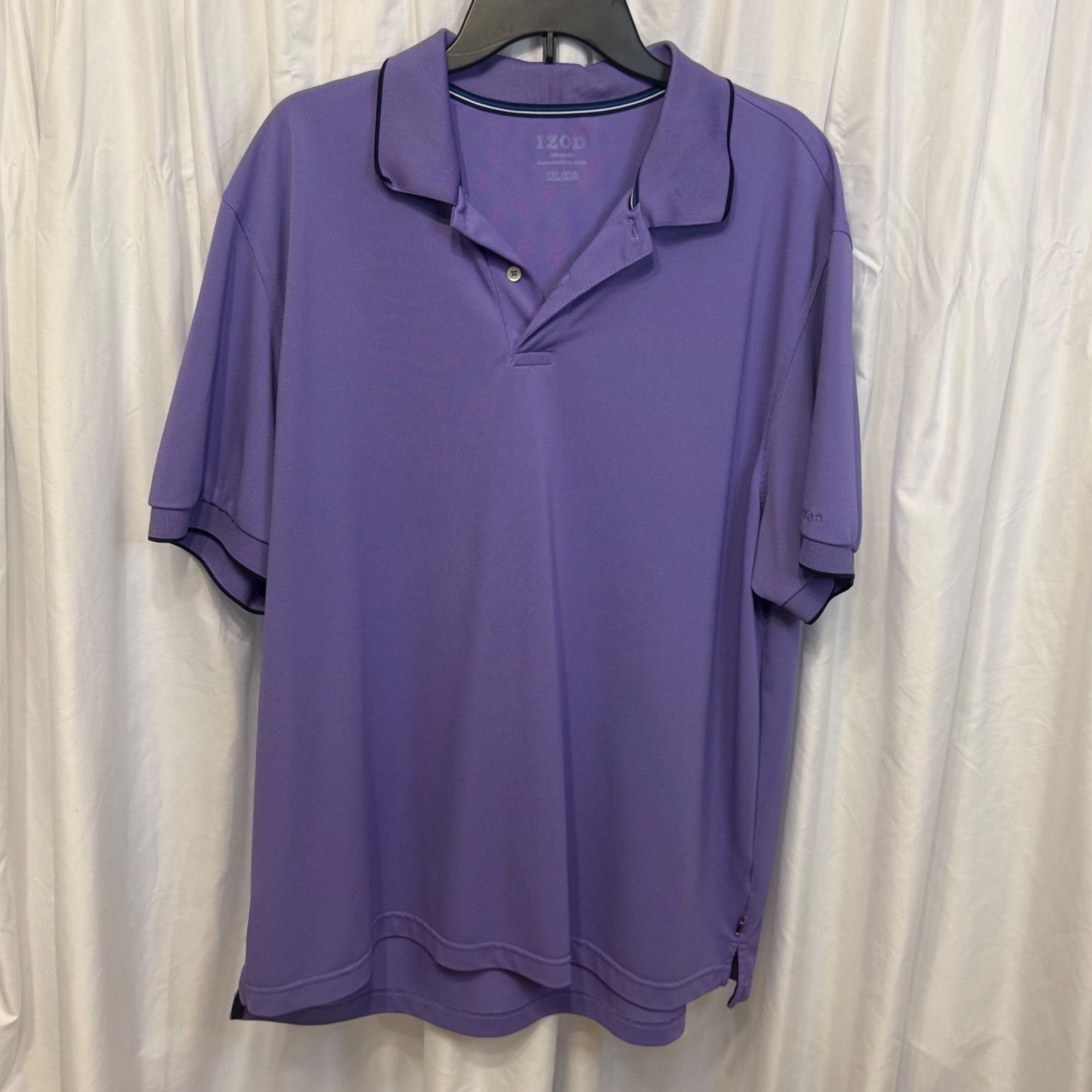 Izod Izod Mens Purple Polo Shirt Size XXL Short Sleeve Classic Fi Size US XXL / EU 58 / 5 - 1 Thumbnail