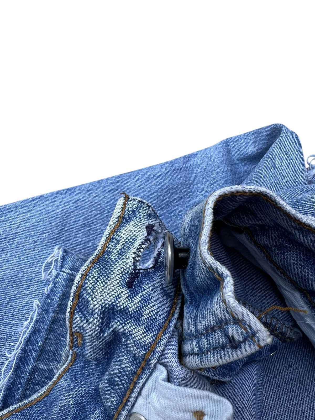 Levi's Vintage 80s Levi’s 501 Usa Distress Rips Denim Cropped Jeans Size US 29 - 21 Thumbnail
