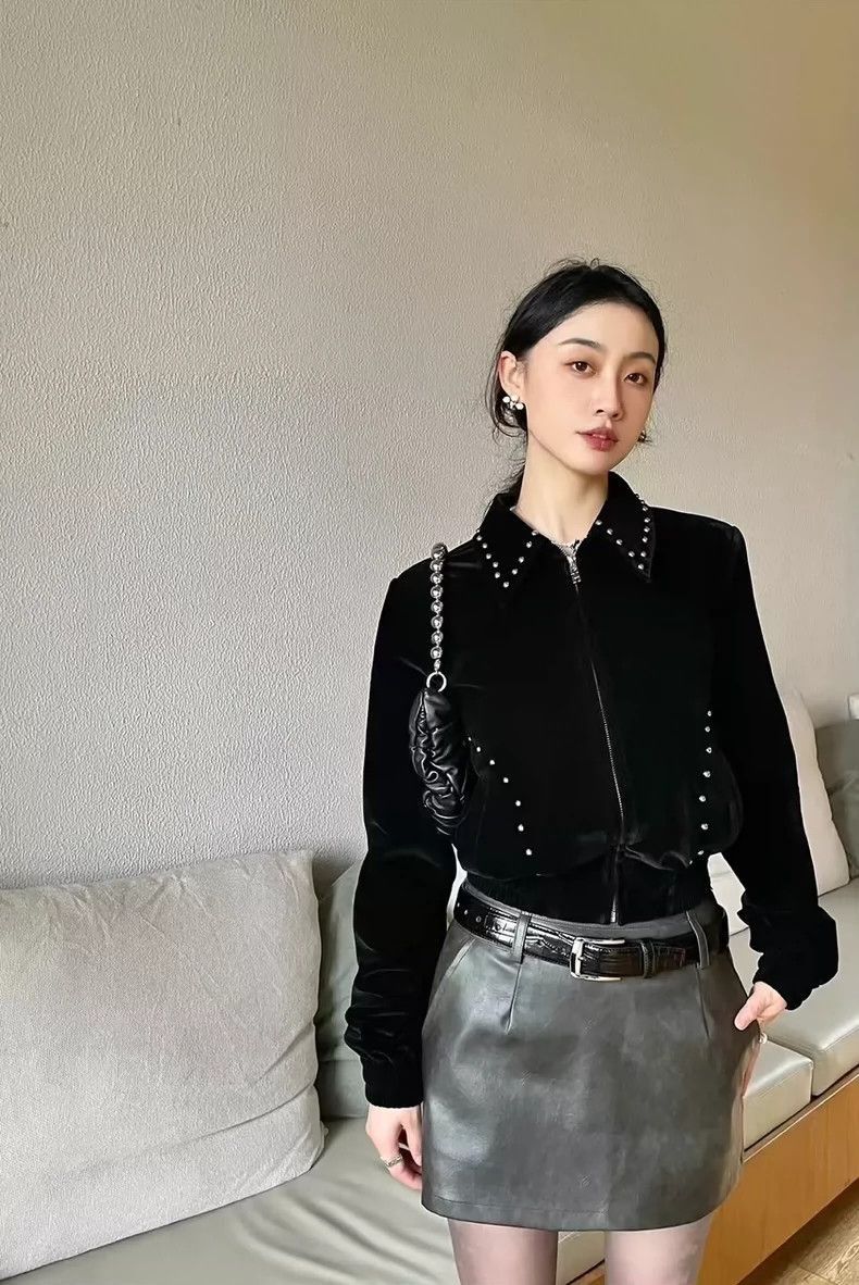 Saint Laurent Paris Saint Laurent Paris Suede rivet jacket-2506 Size US S / EU 44-46 / 1 - 6 Thumbnail
