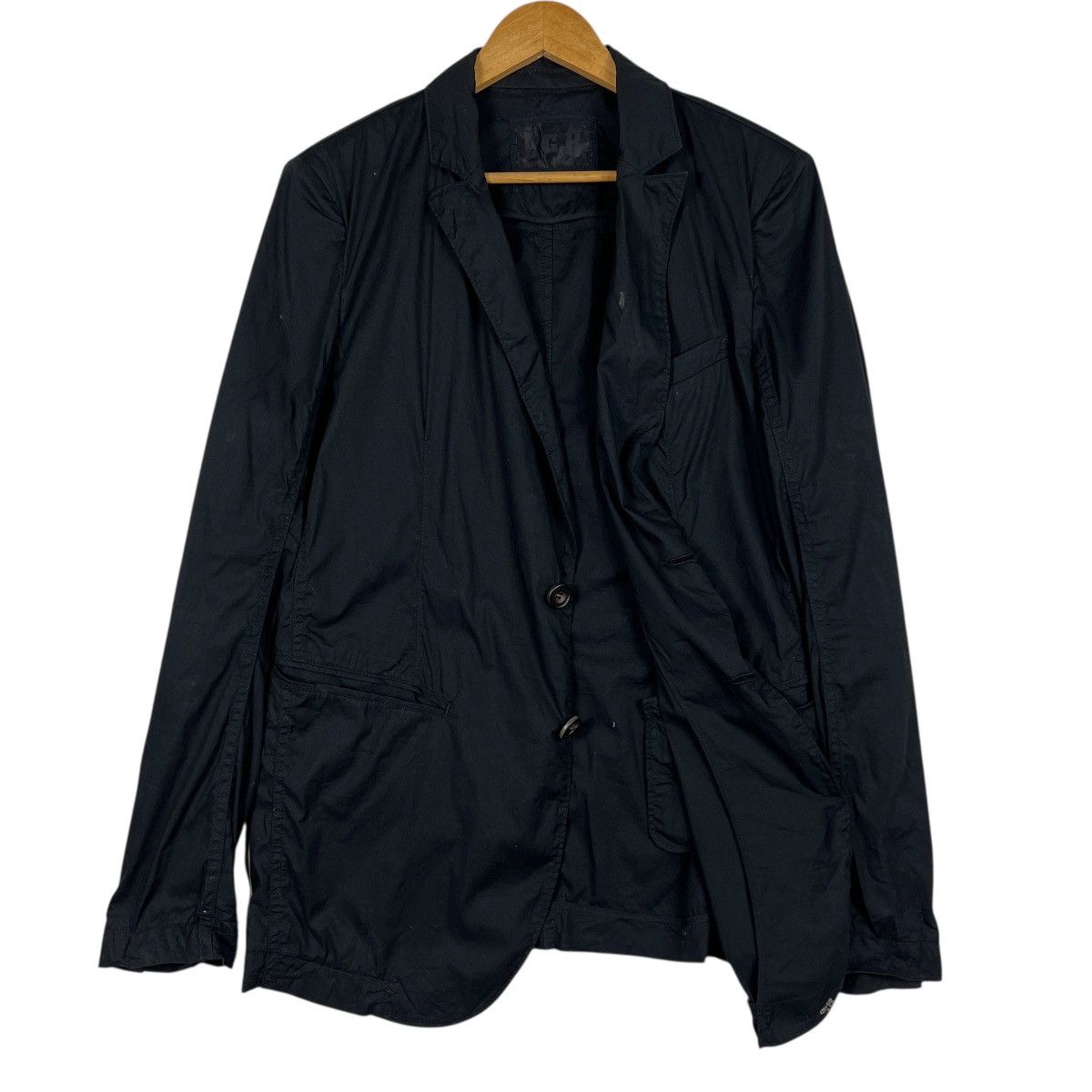 Le Grande Bleu (L.G.B.) 🔥 L.G.B. Le Grande Bleu Maniac Black Goth Wrinkled Blazer Size US M / EU 48-50 / 2 - 4 Thumbnail