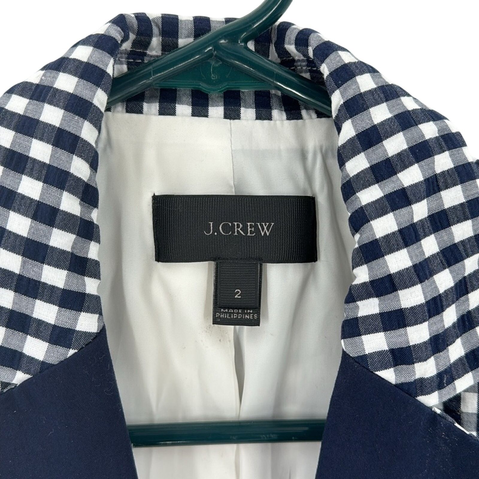 J.Crew J.Crew Gingham blue white Blazer nautical preppy size 2 Size XS / US 0-2 / IT 36-38 - 5 Thumbnail