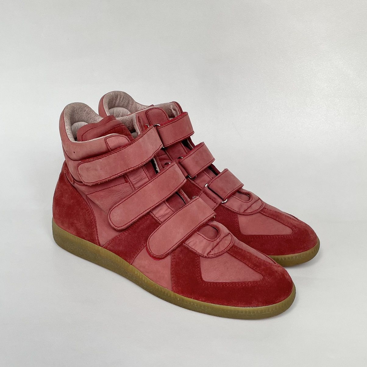Maison Margiela OG Velcro Red Suede GAT Sneakers Size US 8 / EU 41 - 1 Thumbnail