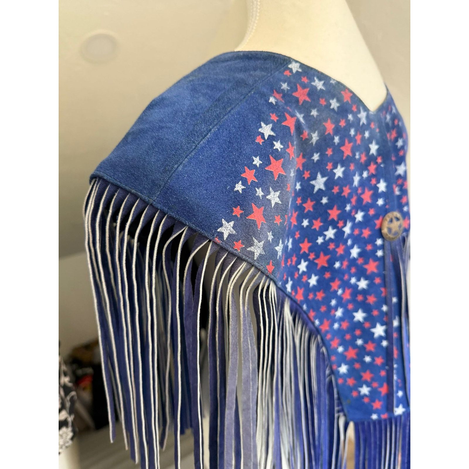 Vintage Vintage RARE Chasser Leather Suede Fringe Western American Size ONE SIZE - 8 Thumbnail