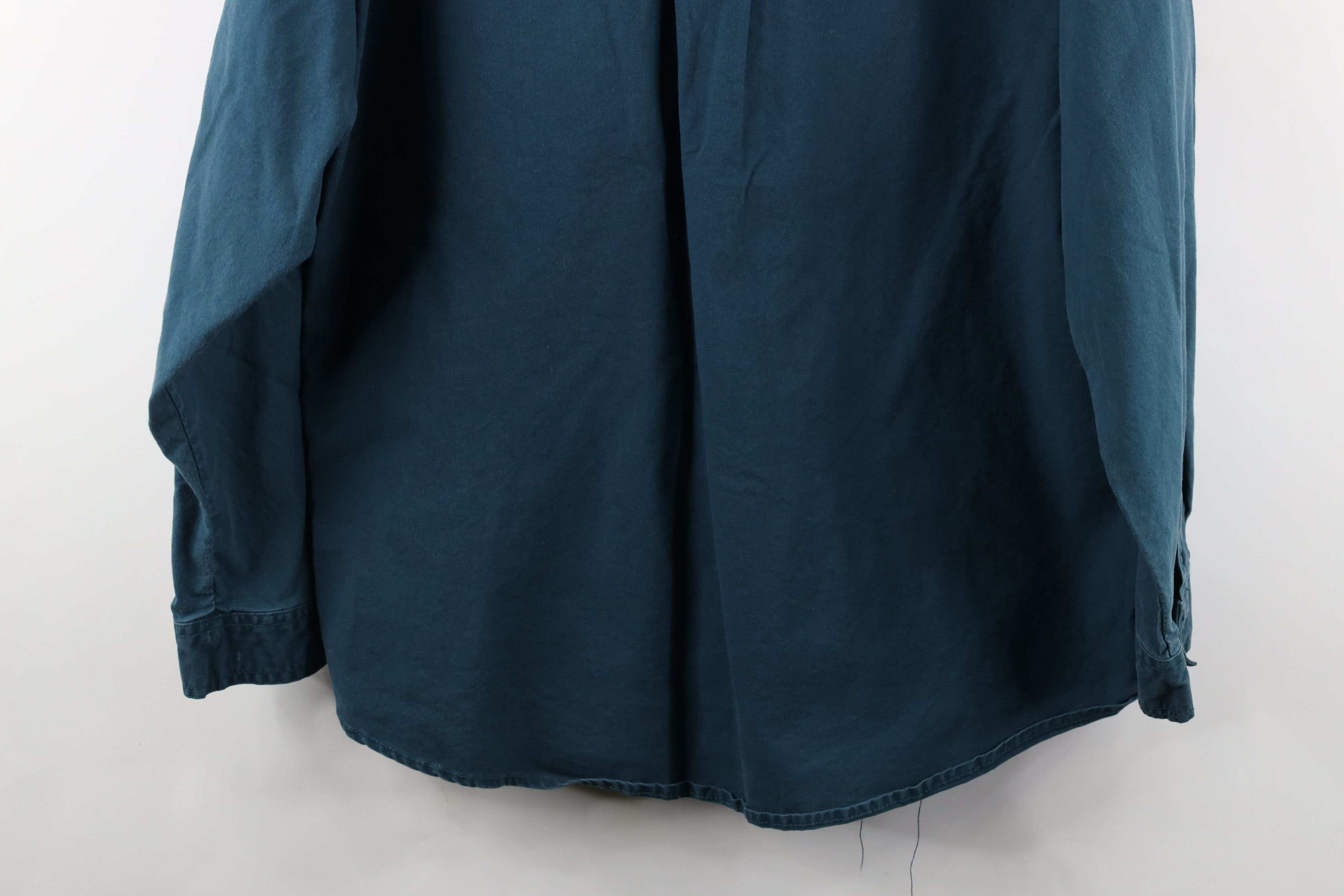 Vintage Vintage 90s Streetwear Canvas Collared Button Shirt Green Size US L / EU 52-54 / 3 - 9 Thumbnail
