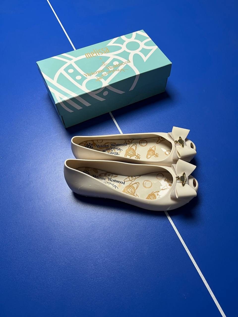 Vivienne Westwood x Melissa Anglomania Orb Bow Flat Shoes