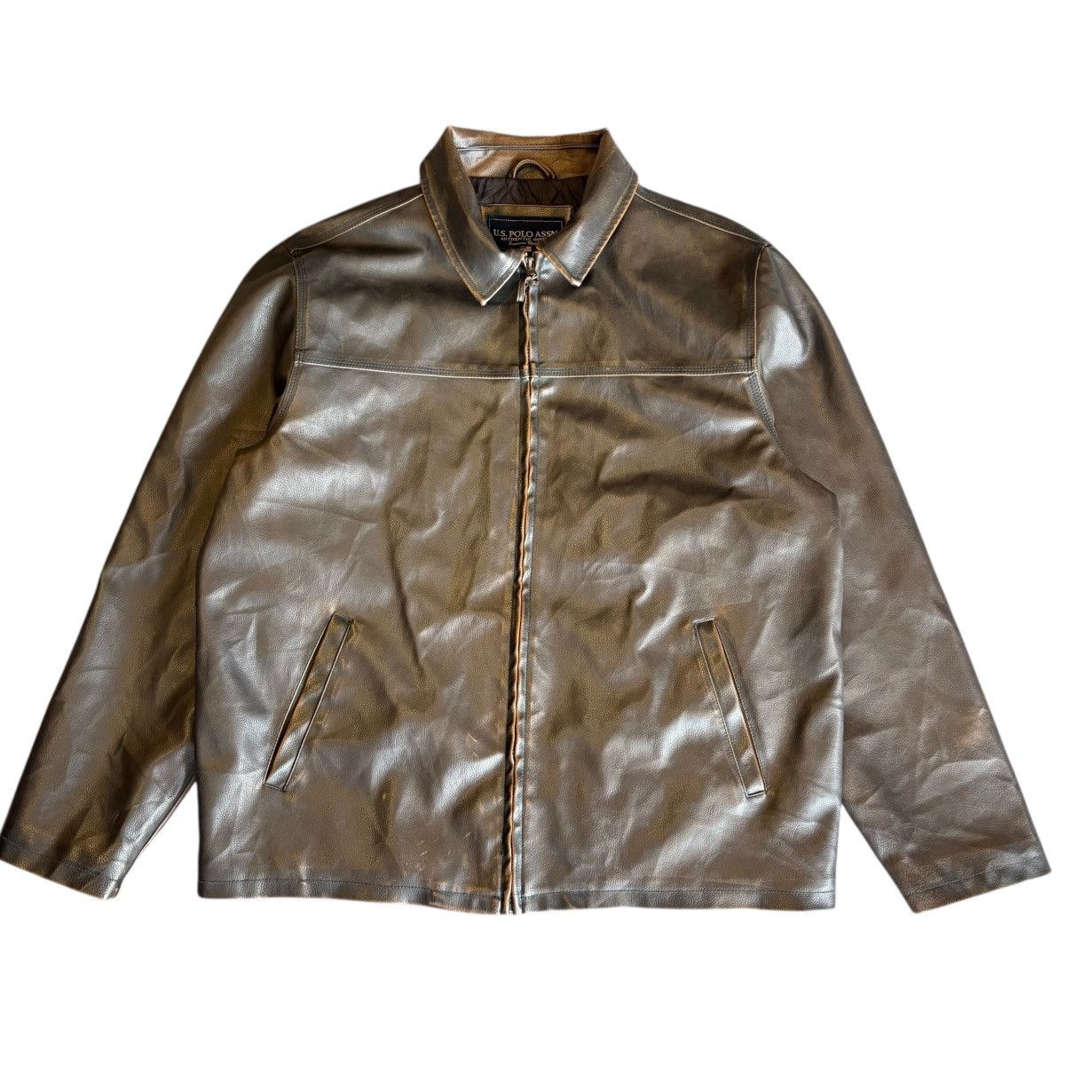 U.S. Polo Assn. US Polo Assn Leather Jacket Size US XL / EU 56 / 4 - 1 Thumbnail