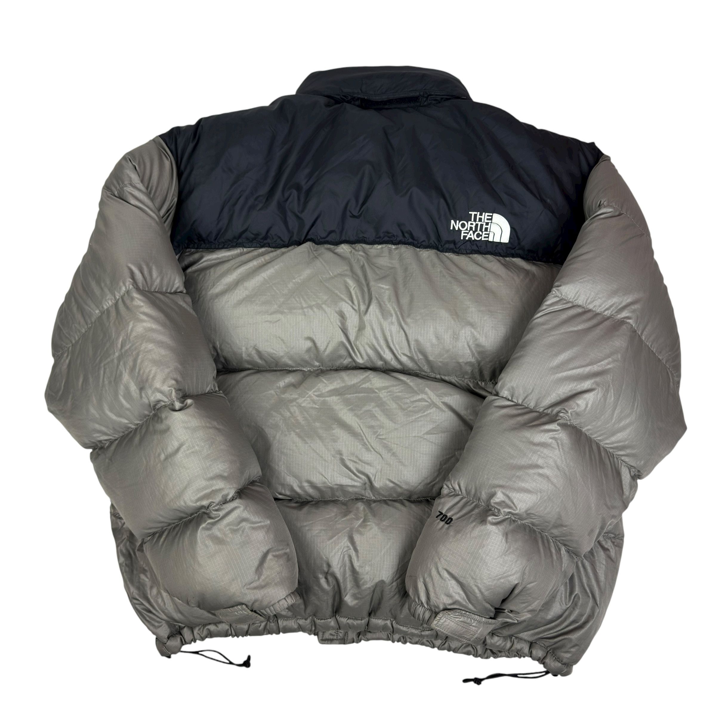 The North Face The North Face 700 Men Gray Black Full Zip Nuptse Jacket 2XL Size US XXL / EU 58 / 5 - 8 Thumbnail