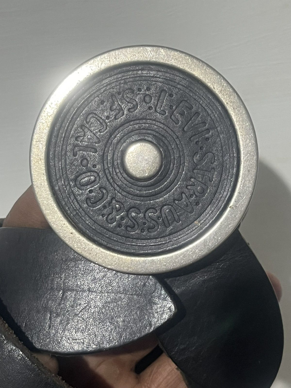Levi's Vintage Clothing Levis Vintage Belt Round Buckle Size 32 - 3 Thumbnail