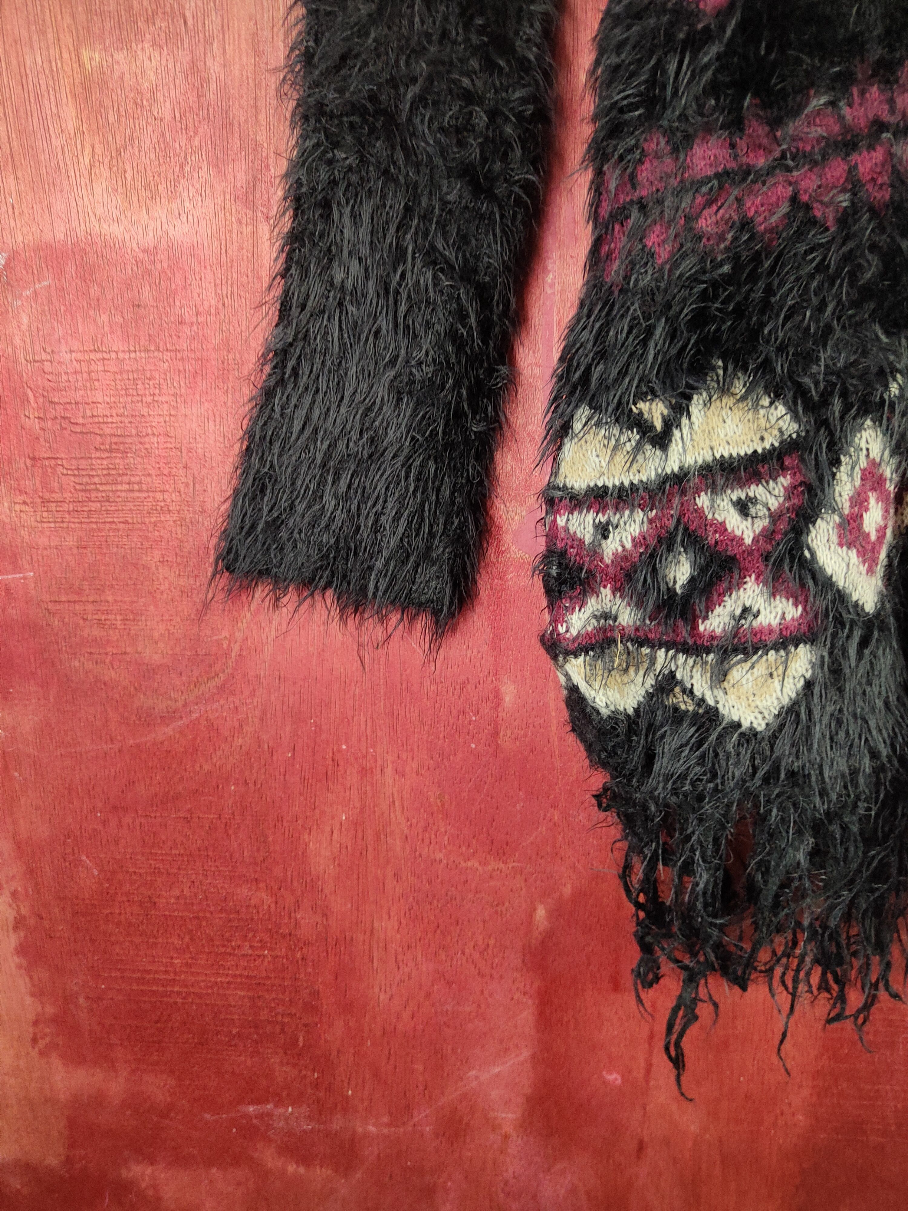 Japanese Brand × Vintage Cherry Paris Black Fur Mohair Knitwear like Kris van Design Size XXL / US 16-18 / IT 52-54 - 4 Thumbnail