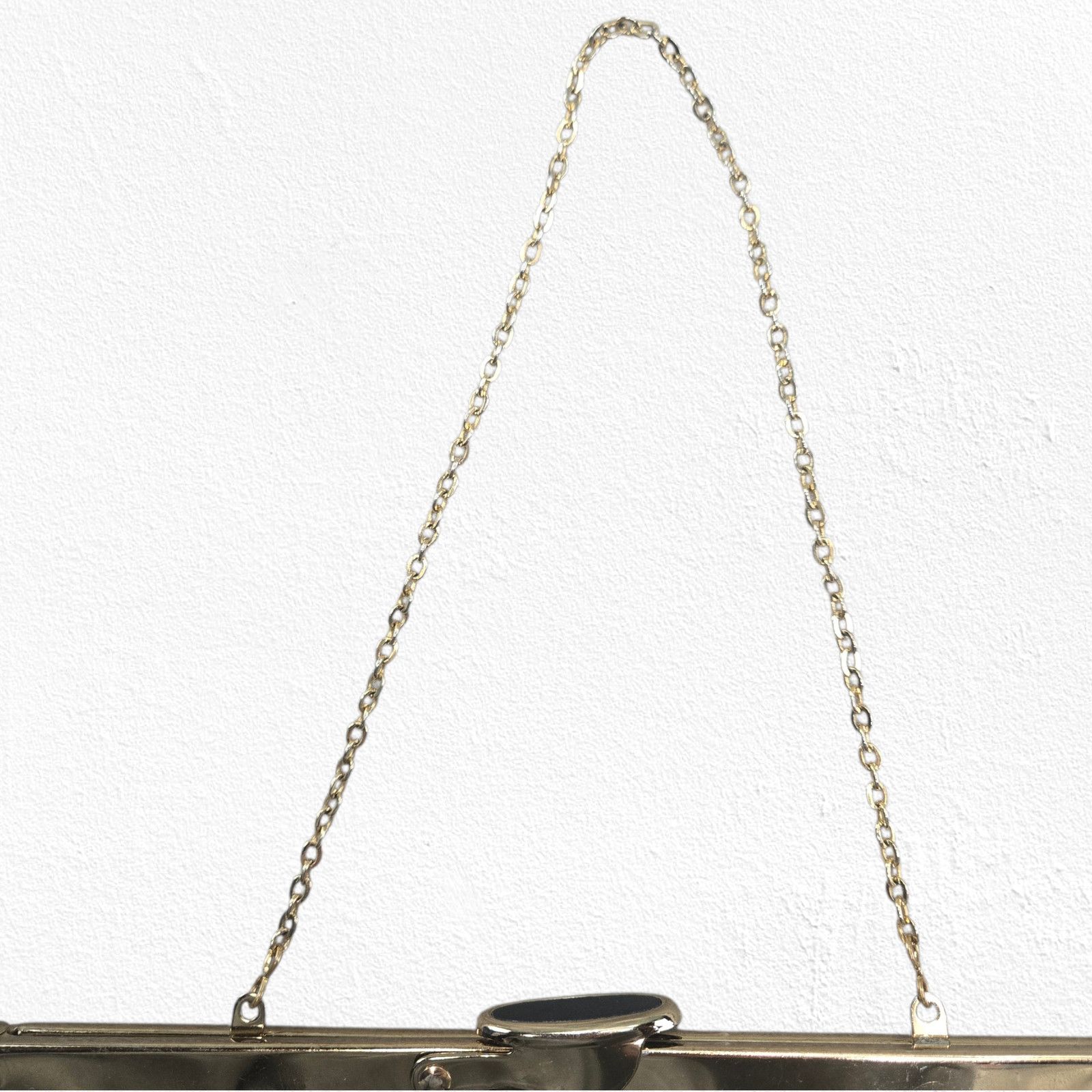 Vintage Vintage 1950s Black Leather Frame Evening Bag Size ONE SIZE - 4 Thumbnail