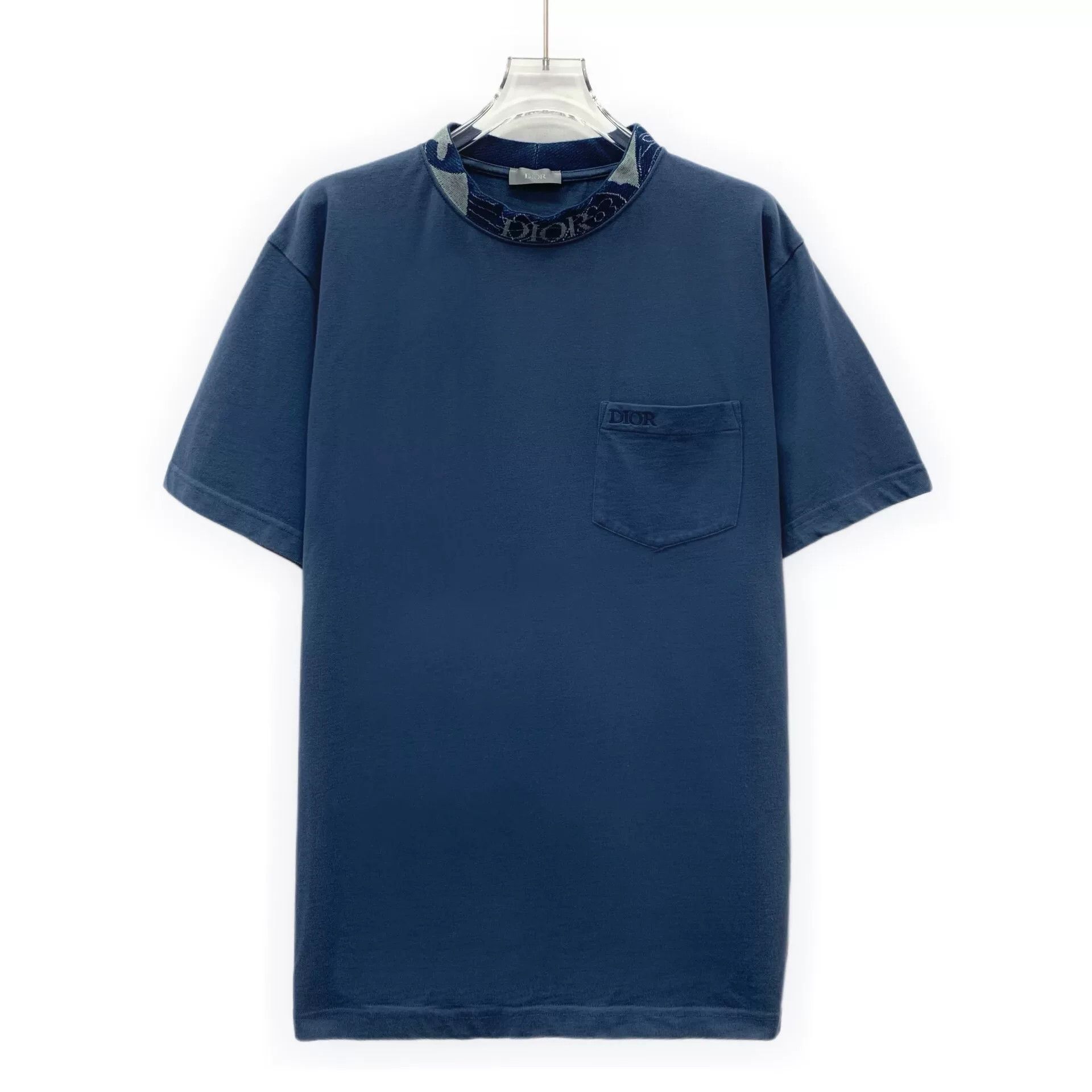 Dior dior blue pocket logo embroidered t-shirt Size US S / EU 44-46 / 1 - 1 Thumbnail