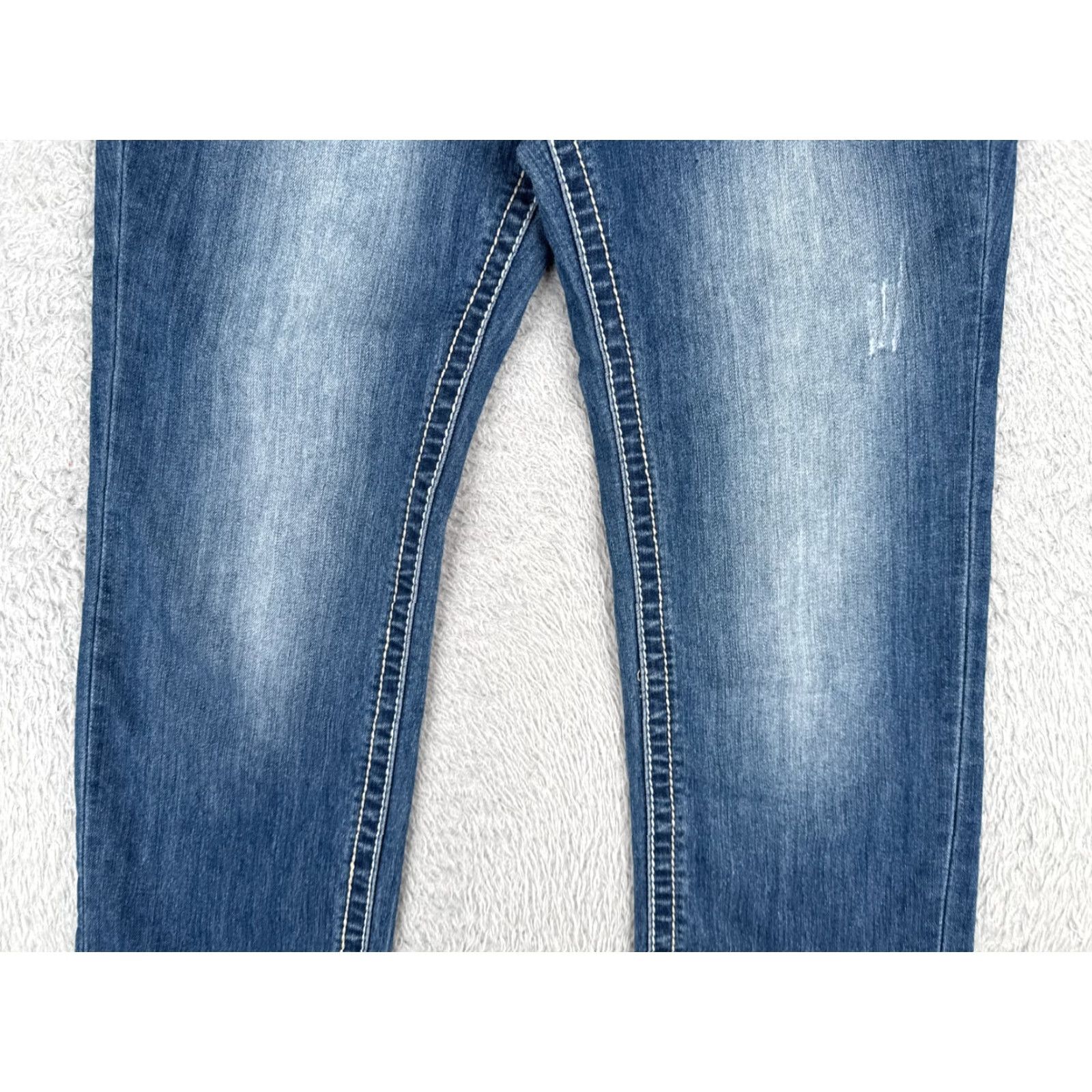 Vintage Maurices YMI Jeans Capri Blue Denim Cotton Blend Low Rise 29 Inseam 23 Womens Regular 6 29x23 Vintage No Size 27" / US 4 / IT 40 - 3 Thumbnail