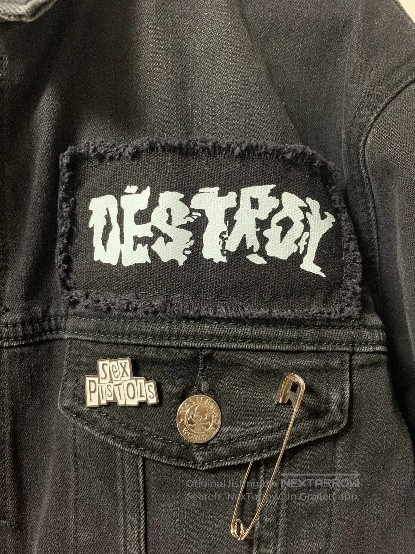 Vivienne Westwood Remake Punk Rock Studded Black Denim Jacket. Size US M / EU 48-50 / 2 - 5 Thumbnail