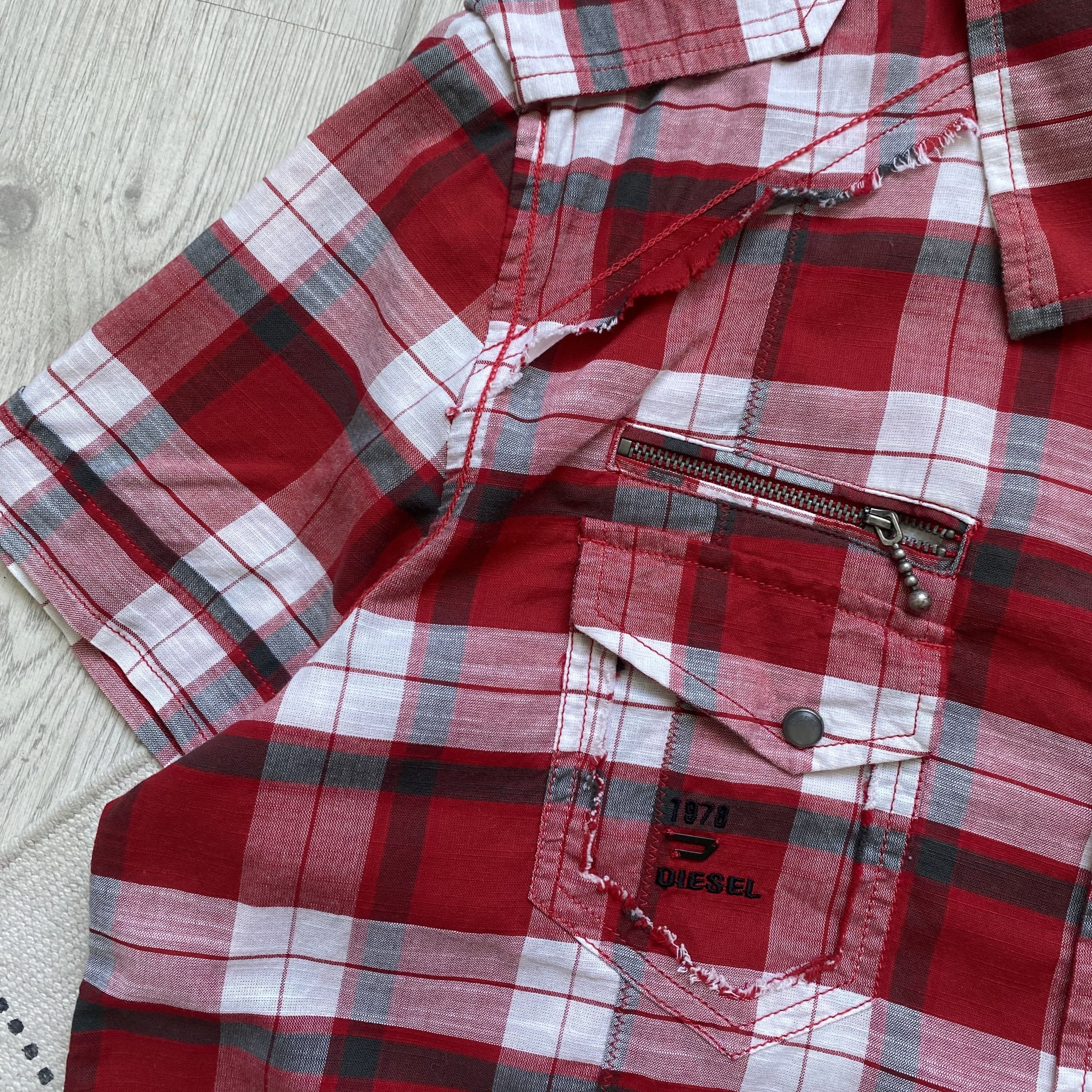 Diesel Vintage 00s Diesel Flannel shirt Short sleeve Y2K Size US M / EU 48-50 / 2 - 6 Thumbnail