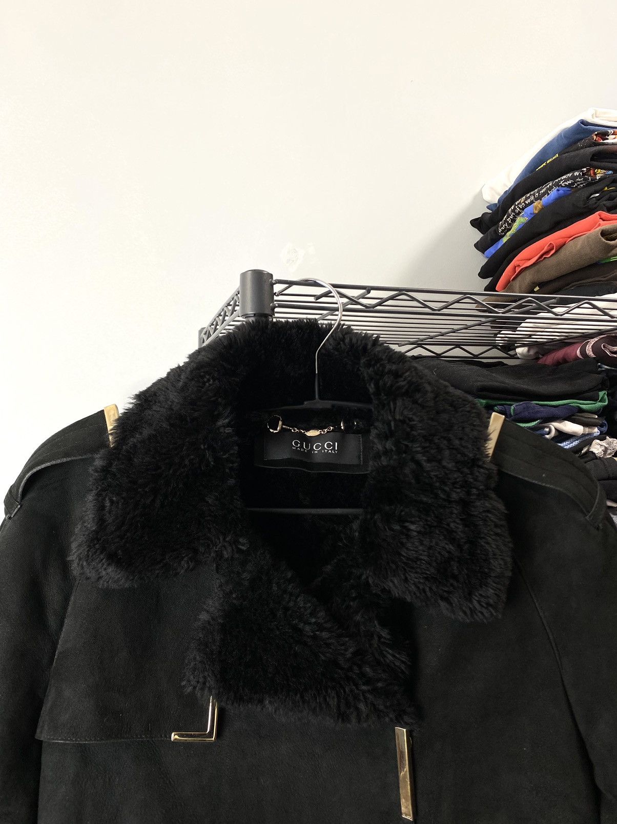 Gucci Rare! Vintage Gucci Suede Leather Jacket Fur Shearling Size M / US 6-8 / IT 42-44 - 3 Thumbnail