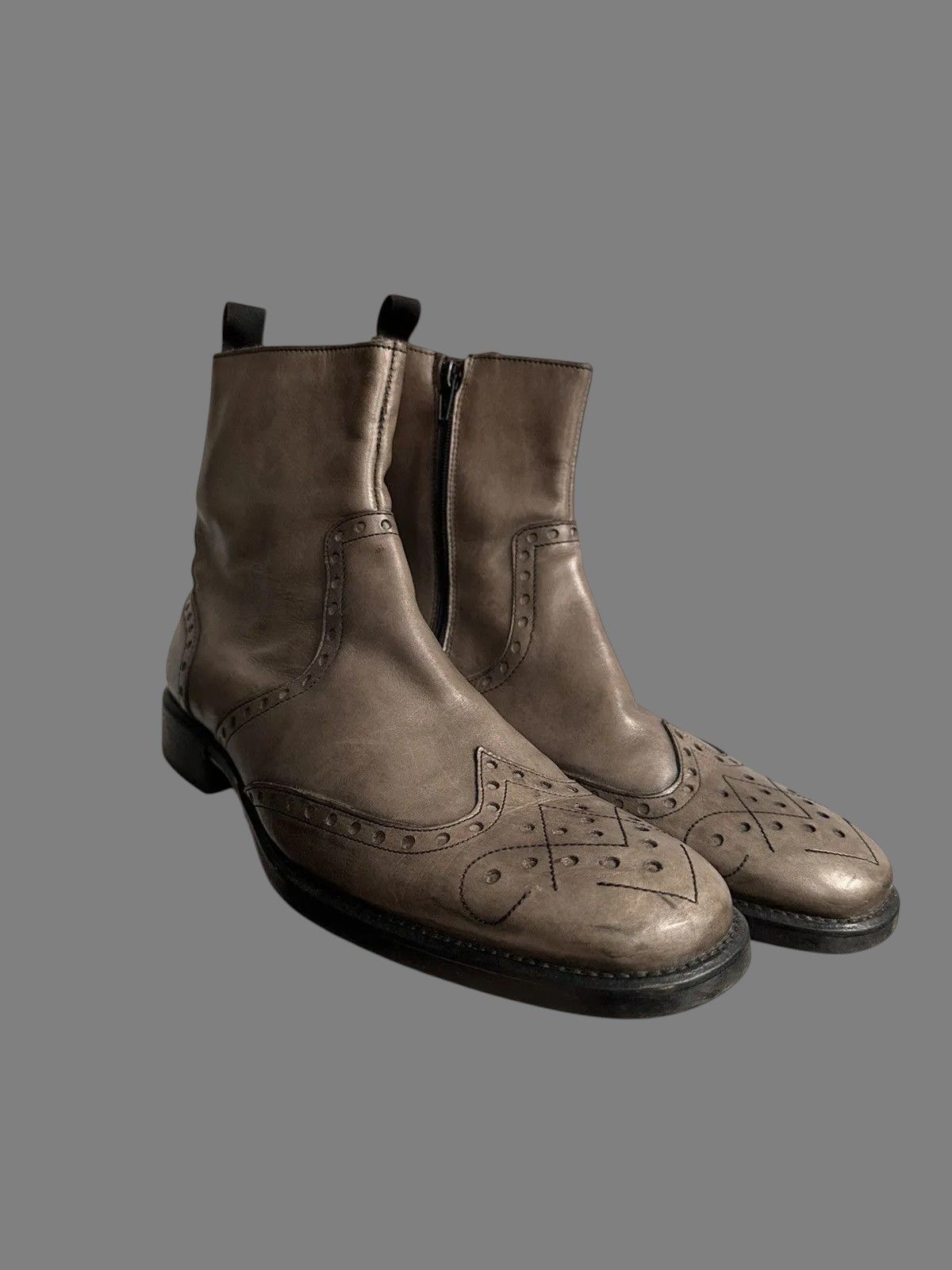 If Six Was Nine Handmade Leather Boots Guidi Rick Owens Rare Last Drop GOA Size US 11 / EU 44 - 2 Thumbnail