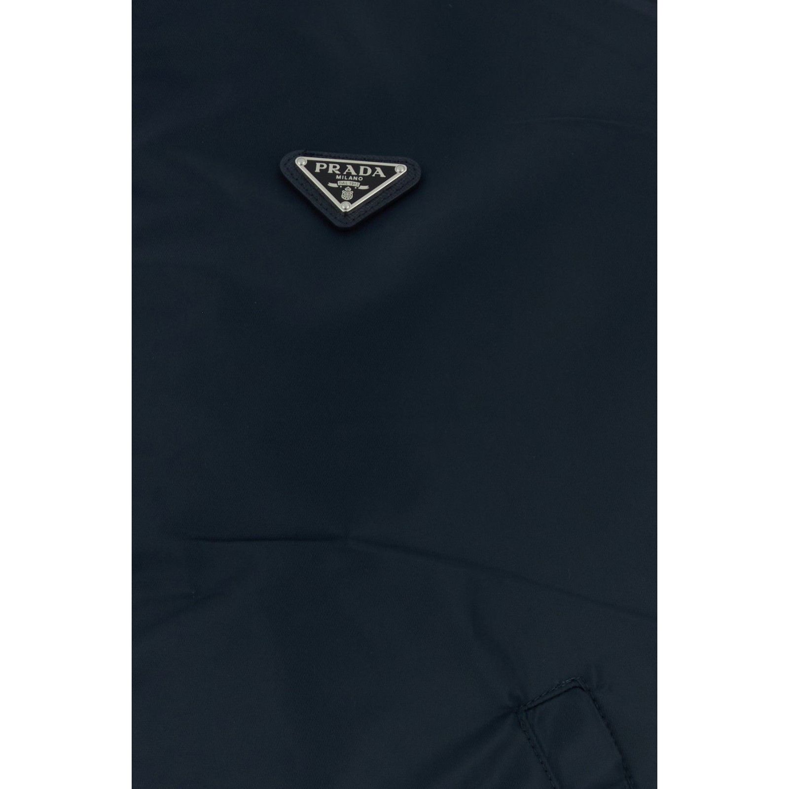 Prada PRADA Dark Blue Twill Bomber Jacket New And Authentic (Women Size XS / US 0-2 / IT 36-38 - 3 Thumbnail