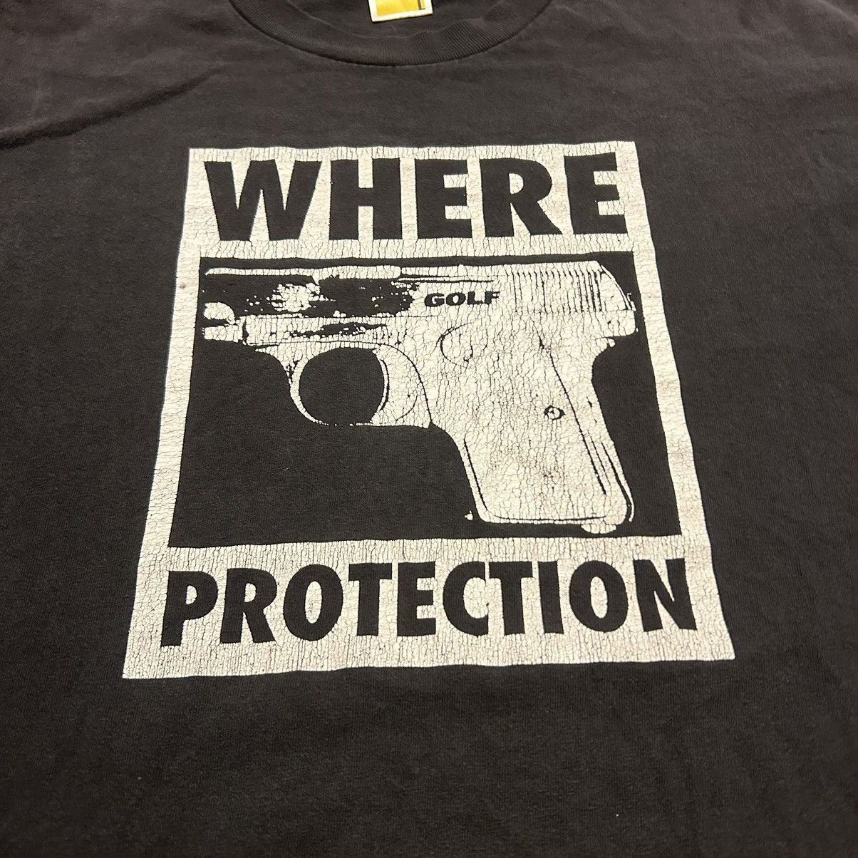 Golf Wang GOLF WANG Where Protection Pistol Gun Graphic T Shirt Black Size US L / EU 52-54 / 3 - 2 Thumbnail