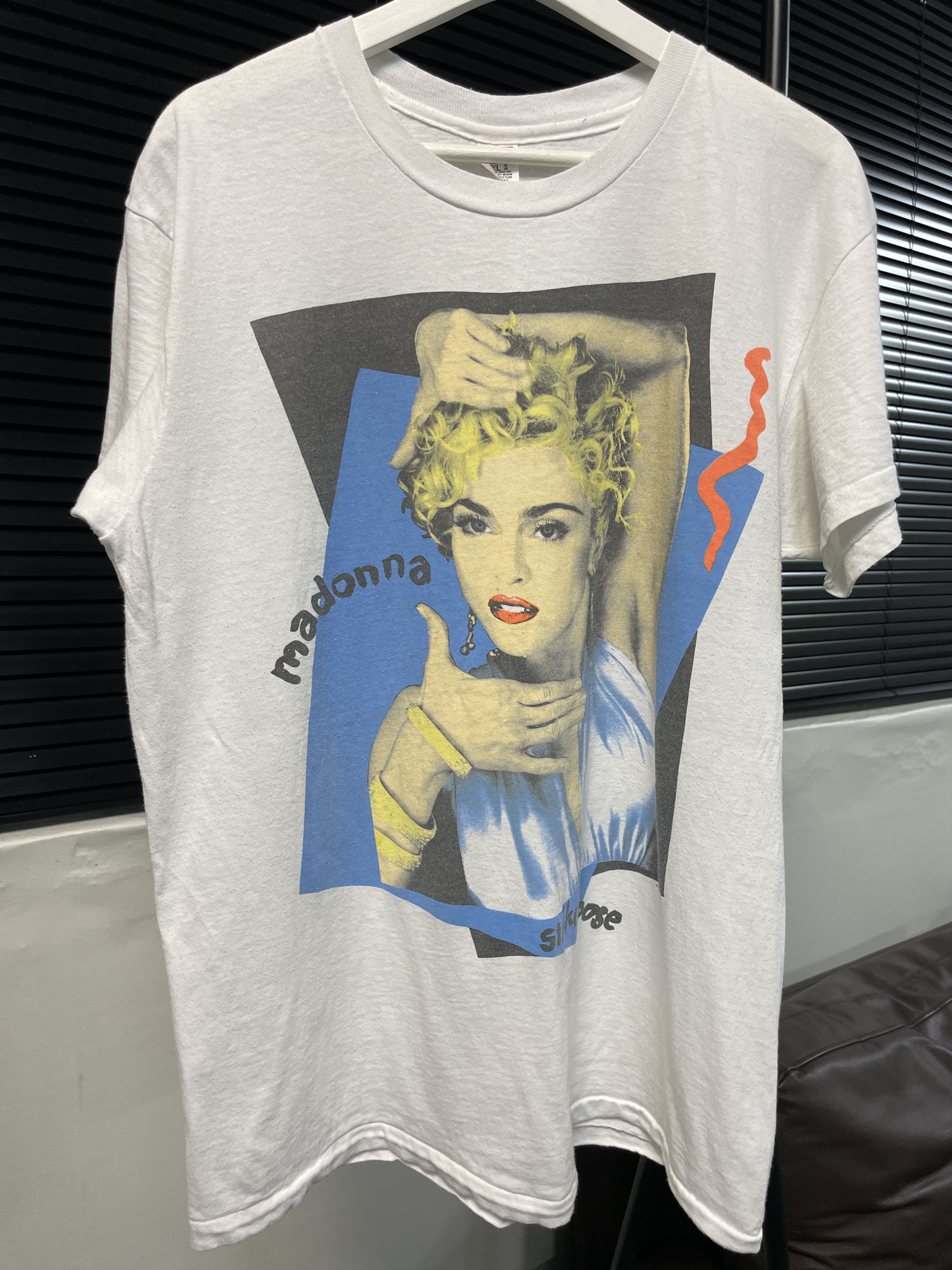 image of Band Tees x Vintage 1990 Madonna Blond Ambition World Tour Shirt in White, Men's (Size XL)