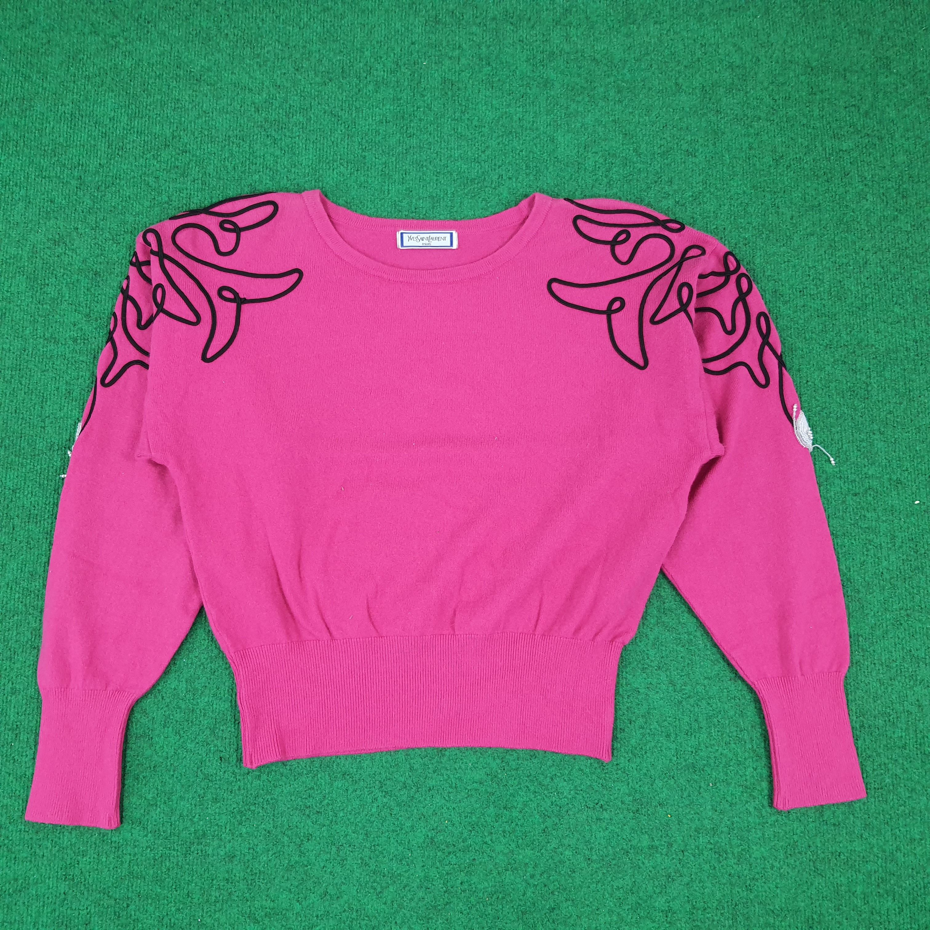 Vintage Yves Saint Laurent Paris Italian Designer Sweatshirt