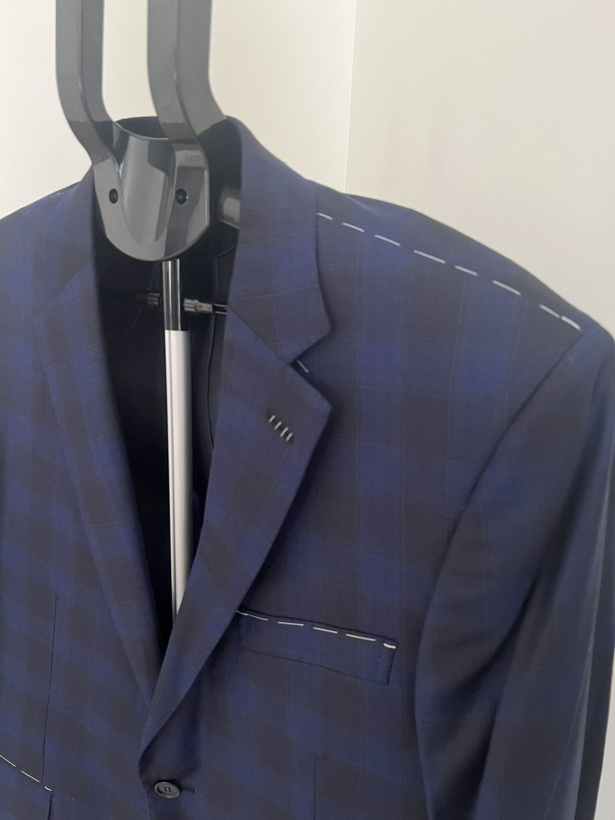 Brioni Brioni NavyWindowpane Check Wool Blazer Size 42R US / 52R IT Size 42R - 2 Thumbnail