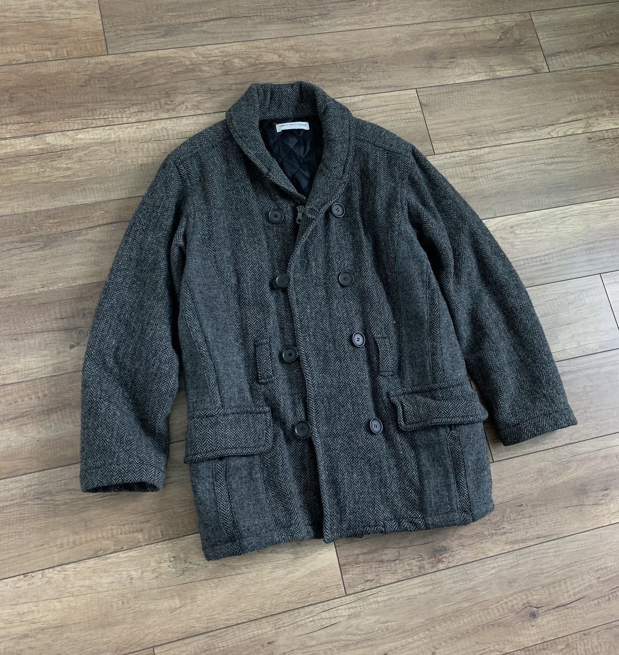 Comme des Garcons Archive Comme Des Garcons Vintage Rare Wool Jacket Coat Size US L / EU 52-54 / 3 - 2 Thumbnail