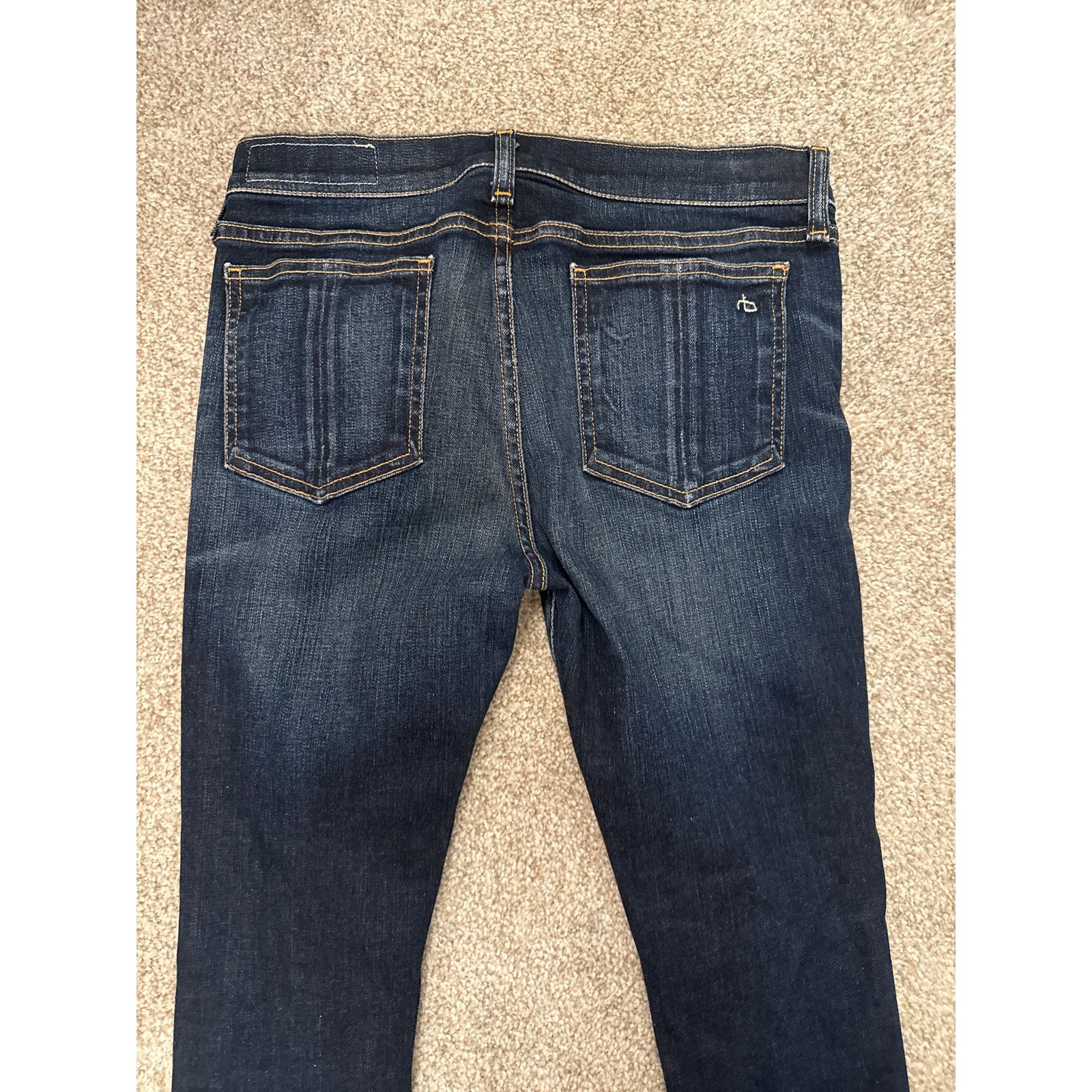 Rag & Bone Rag & Bone Frayed Doheny Dark Wash Raw Hem Crop Jean, 28 Size 28" / US 6 / IT 42 - 11 Thumbnail