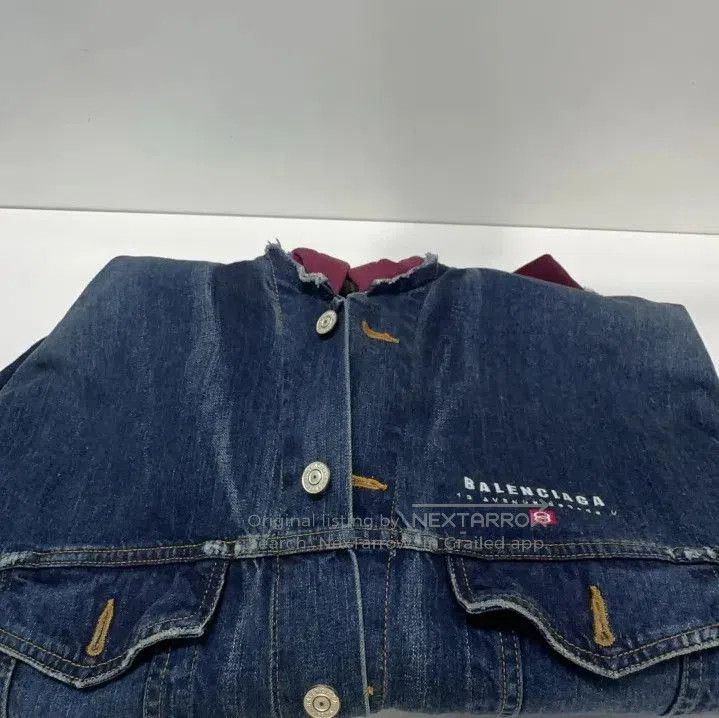 Balenciaga Balenciaga Men's Denim Hooded Jacket. Size US M / EU 48-50 / 2 - 3 Thumbnail