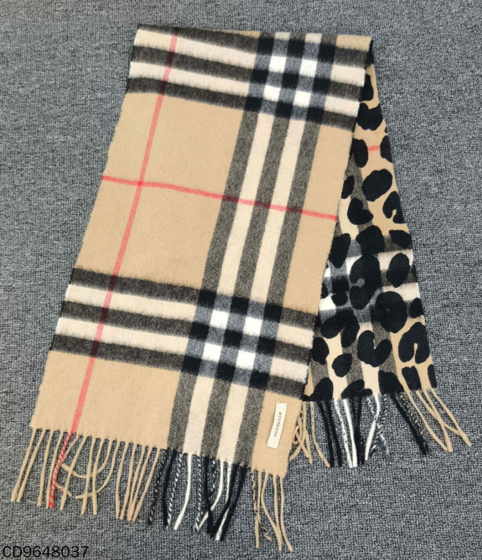 Burberry Burberry Animal Print Plaid Brown Scarf one size Men Size ONE SIZE - 1 Thumbnail