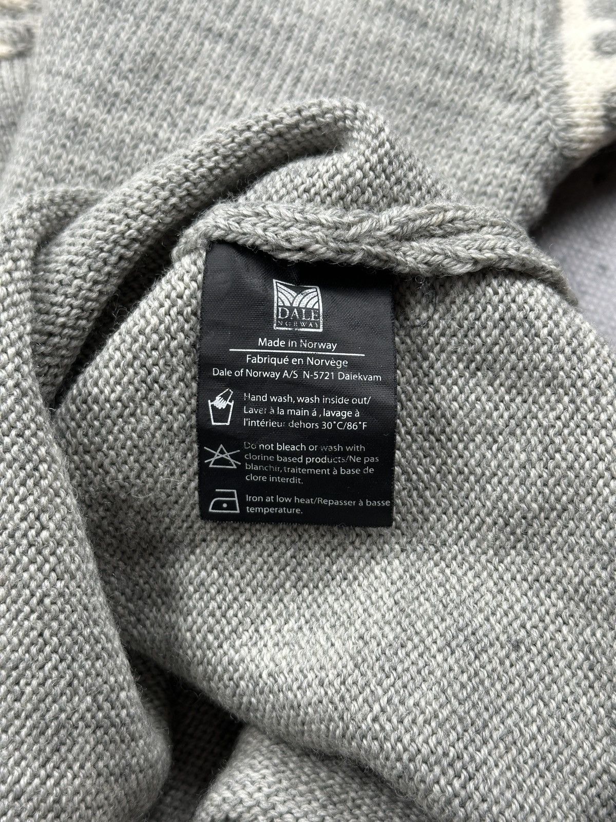 Dale Of Norway Dale Of Norway Grey Wool V Neck Nordic Pattern Knit Sweater Size XL / US 12-14 / IT 48-50 - 12 Thumbnail