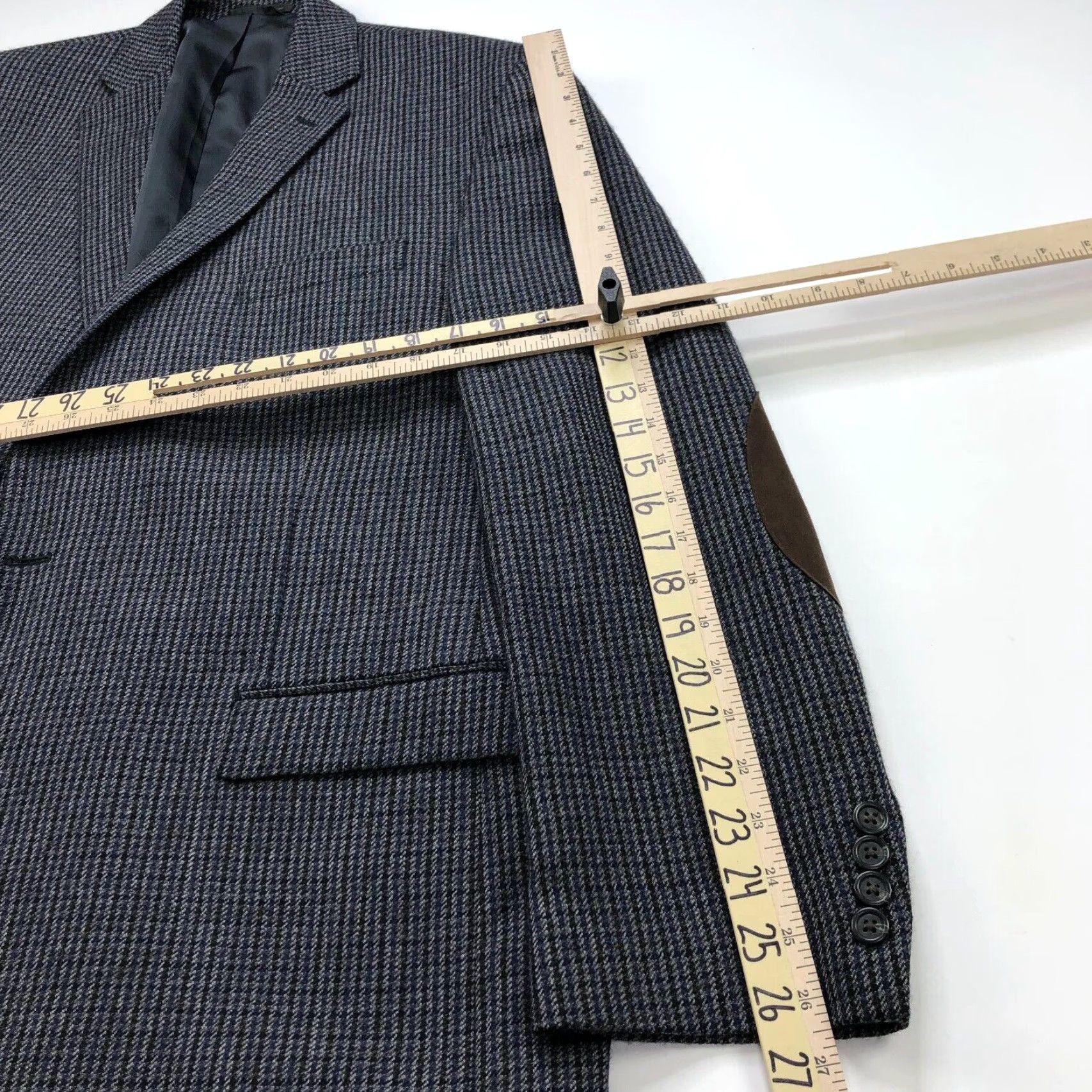 Chaps Chaps 46L Houndstooth 100% Wool Two Button Suit Sport Coat Jacket Shirt not included Size 46R - 6 Thumbnail