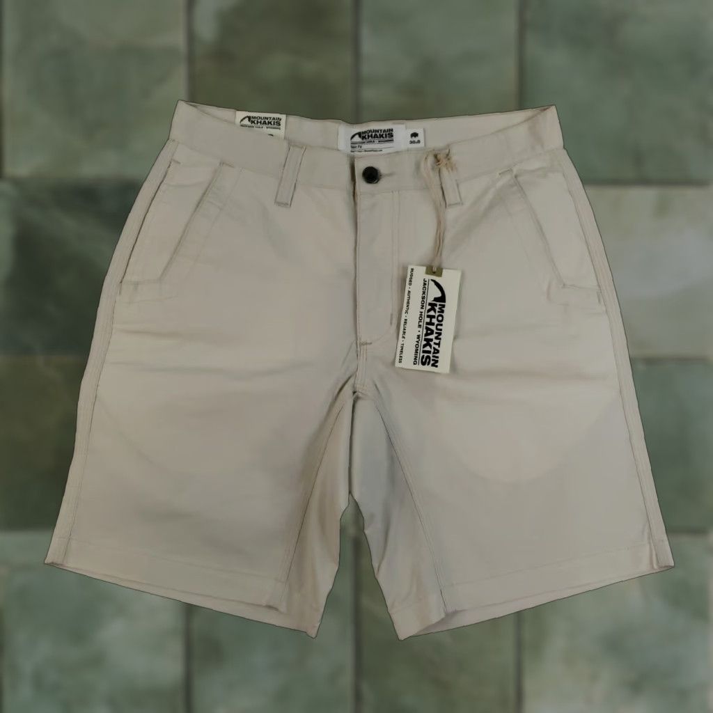 Mountain Khakis VINTAGE Mountain Khakis Shorts Mens Size 30 Oatmeal Stretch Poplin Slim Fit 8" Inseam Size US 30 / EU 46 - 1 Thumbnail