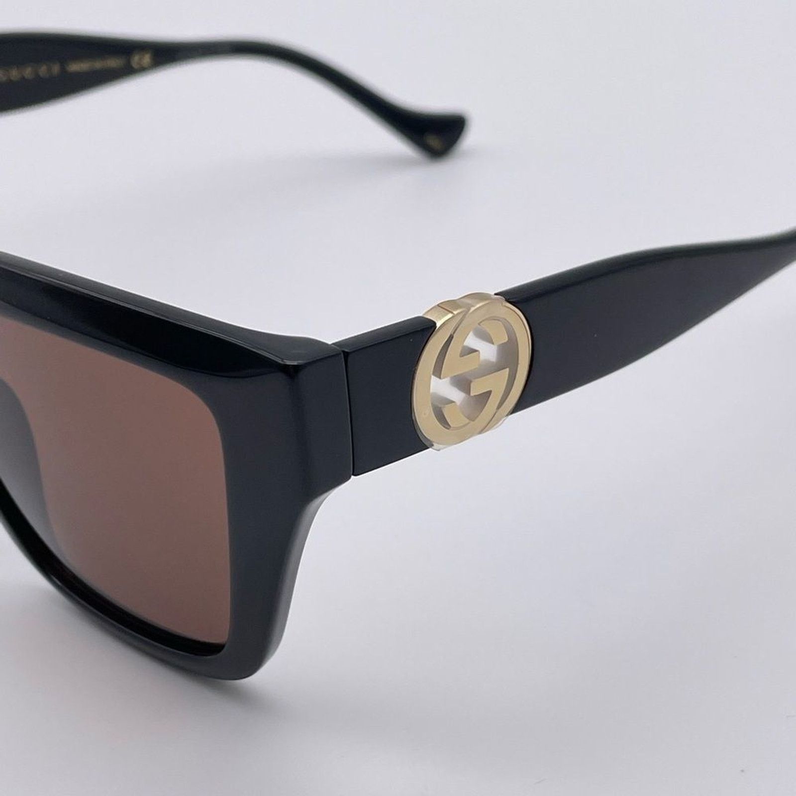 Gucci BRAND NEW GUCCI GG1023S 005 With Chain Black/Brown Women Size ONE SIZE - 7 Thumbnail