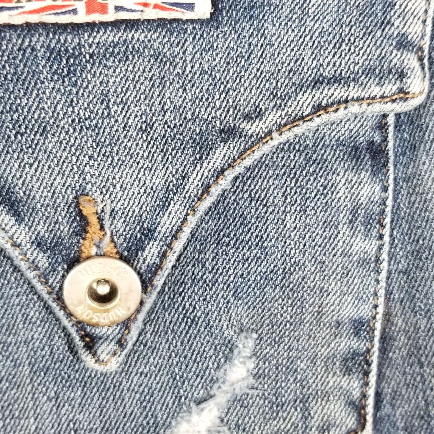 Hudson Hudson Jeans Slim/Extra-Slim Midrise Skinny Flap Pocket Distressed Denim 28x30 Women Blue Size 26 N/A Size 28" / US 6 / IT 42 - 4 Thumbnail