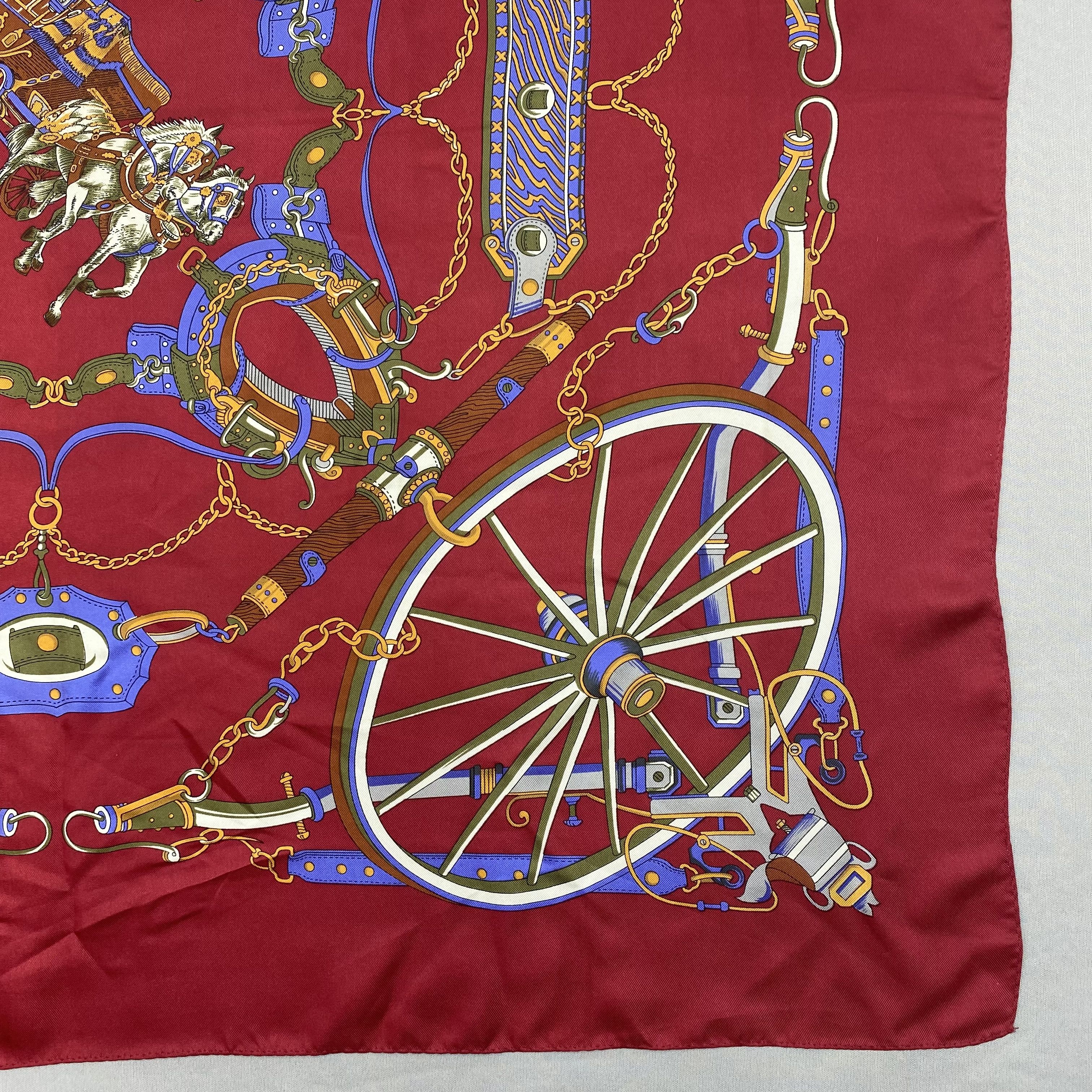 Japanese Brand Vintage Equestrian SILK Scarf Twill Wraps Scarves Size ONE SIZE - 5 Thumbnail
