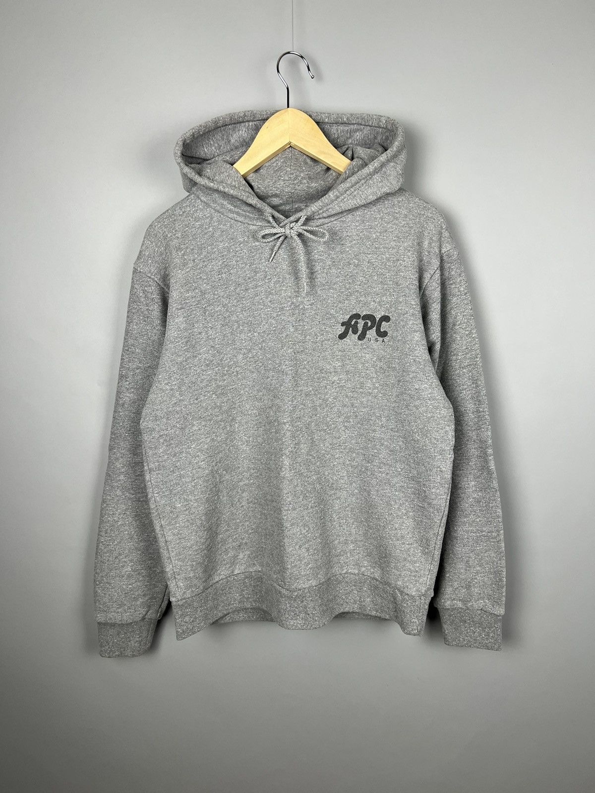 A.P.C. A.P.C. Logo Grey USA hoodie size S Size US S / EU 44-46 / 1 - 1 Thumbnail