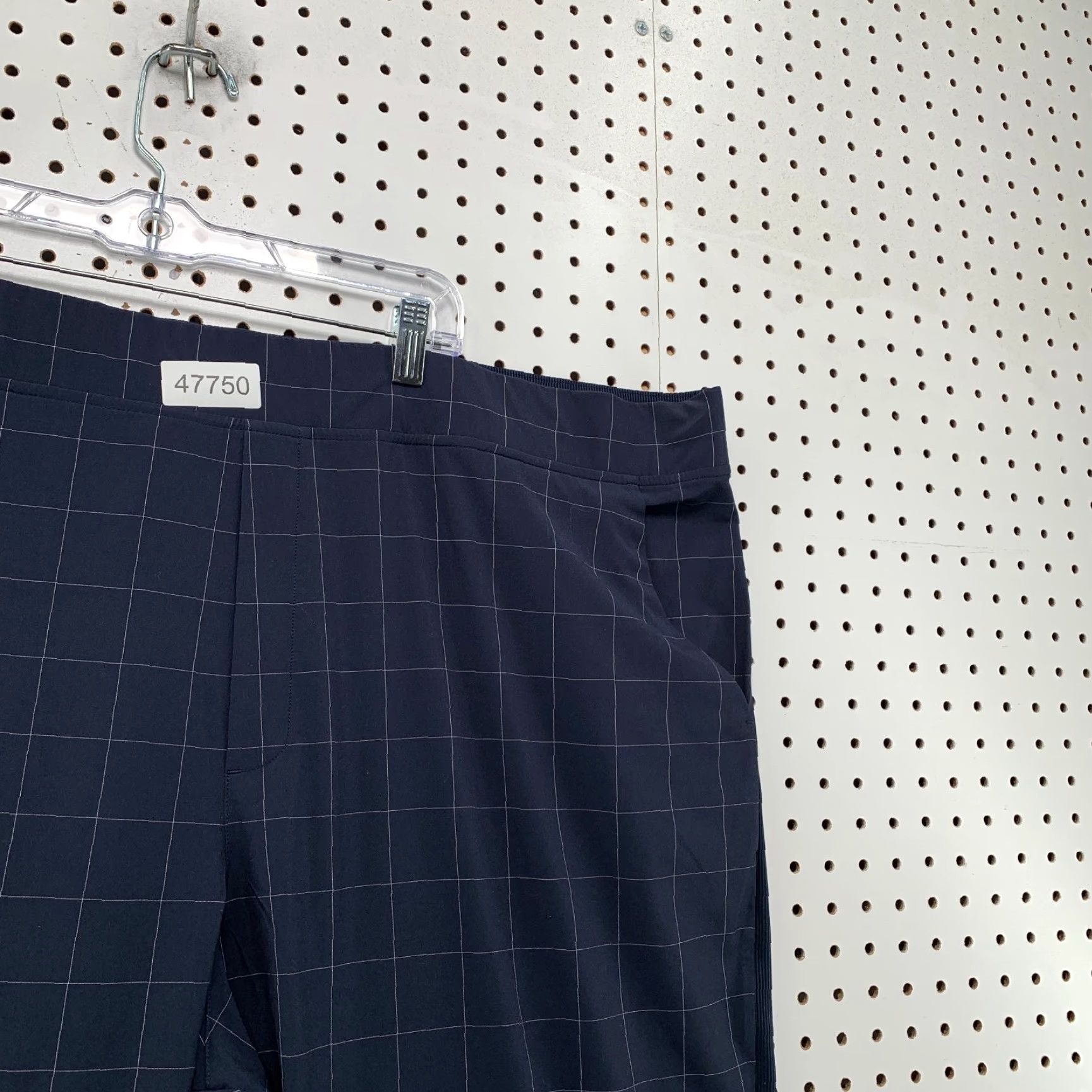 Athleta Athleta Brooklyn Ankle Pant Womens 26 Navy Textured Check 51x26.5 Size 26" / US 2 / IT 38 - 7 Thumbnail