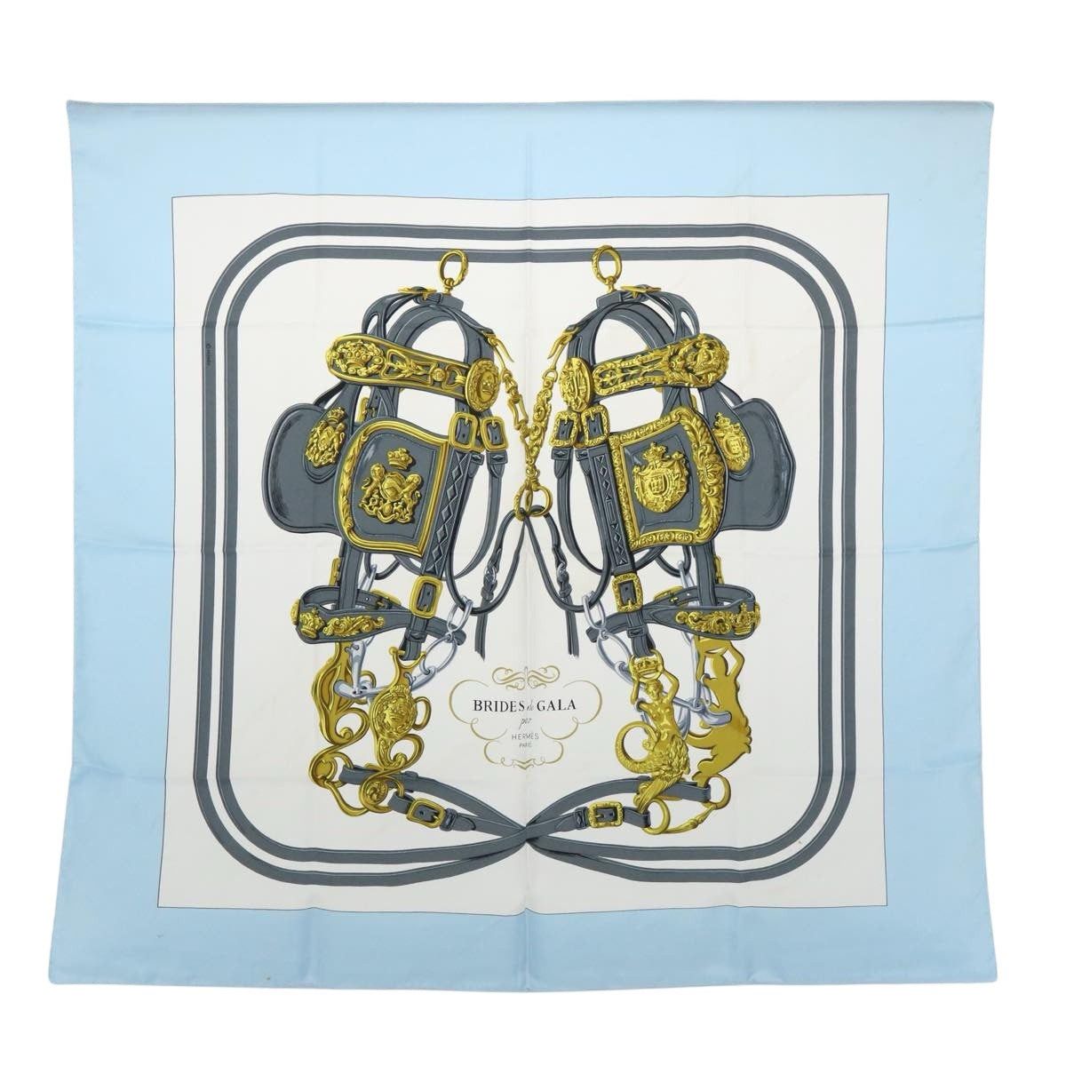 image of Hermes Carre 90 Scarves in Blue, Women's