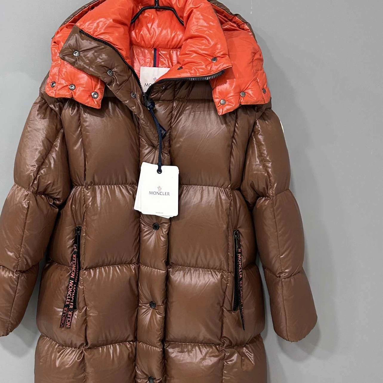 Moncler Moncler Parana down jacket 00 brown orange new Size XXS / US 00 / IT 34 - 2 Thumbnail