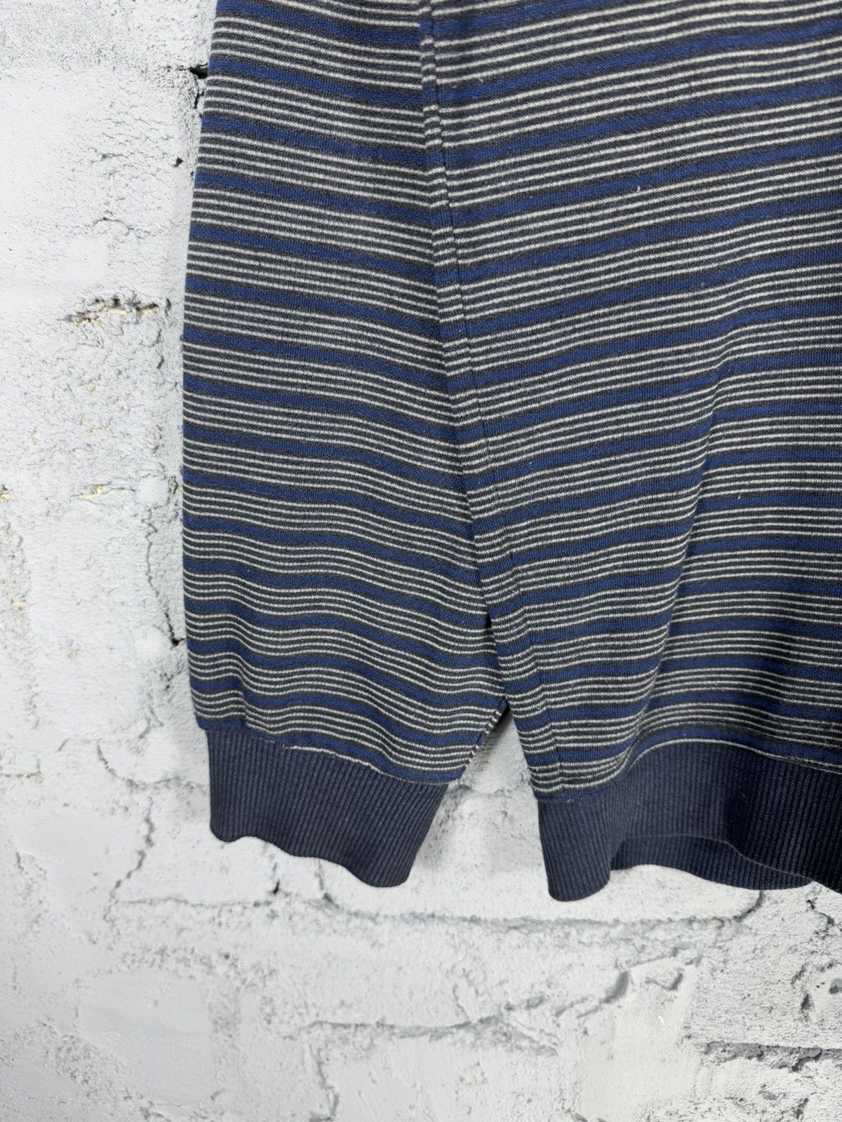 Japanese Brand Vintage Kansai Yamamoto Homme Stripe Basic Sweatshirt Size US XL / EU 56 / 4 - 7 Thumbnail