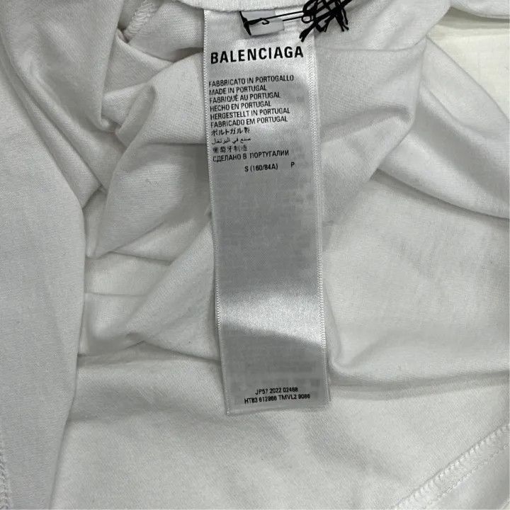 Balenciaga Balenciaga Balenciaga White Logo Print Short Sleeve TShirt Size US S / EU 44-46 / 1 - 5 Thumbnail