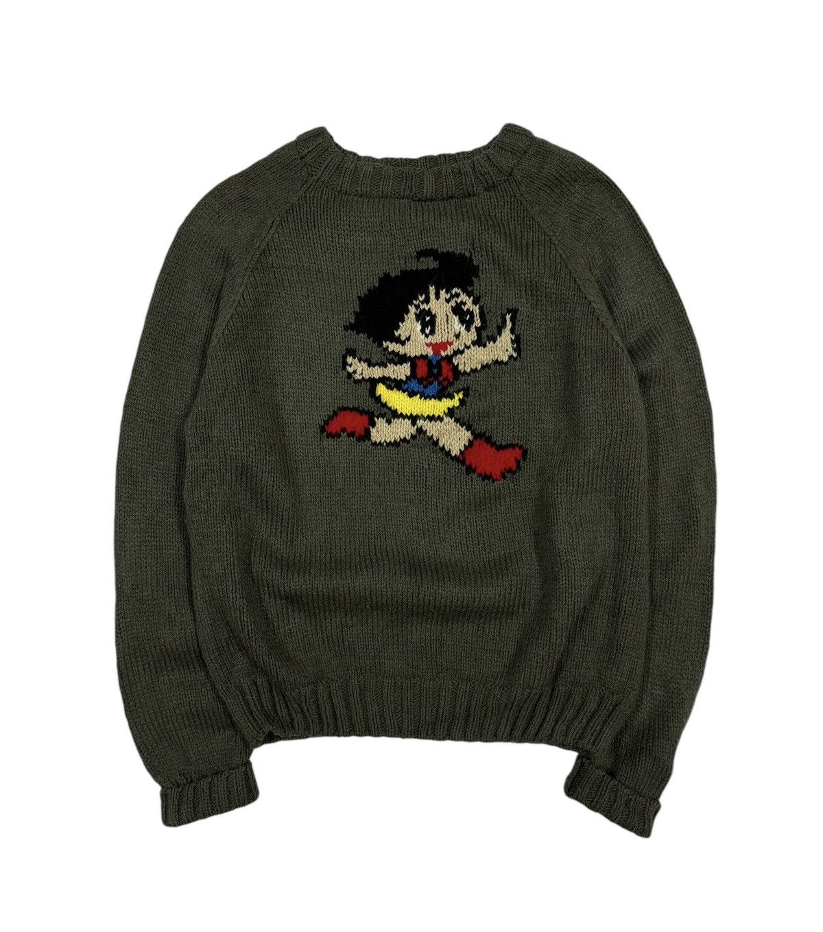 Vintage Vtg🔥60’s Cowinchan Knitwear Girl Cartoon Pullover Size US L / EU 52-54 / 3 - 1 Thumbnail