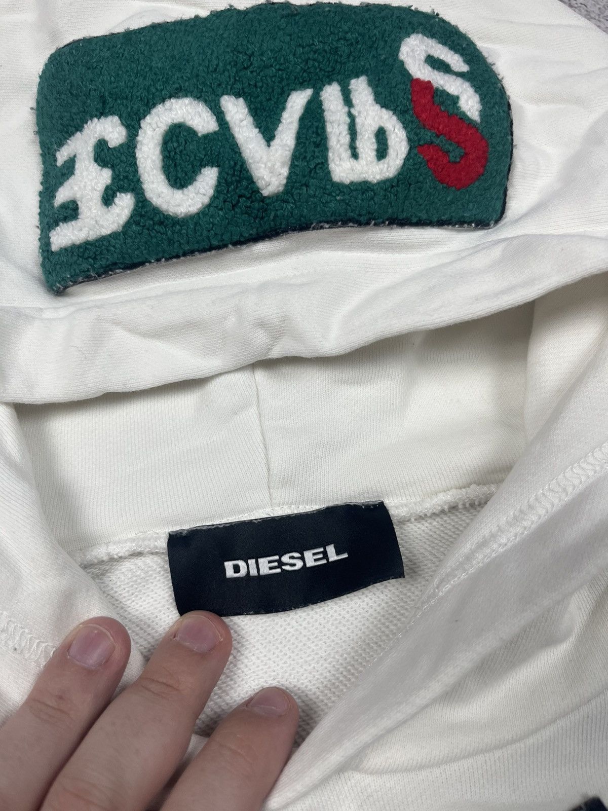Designer × Diesel Diesel Hoodie White Size S Y2k Size US S / EU 44-46 / 1 - 8 Thumbnail